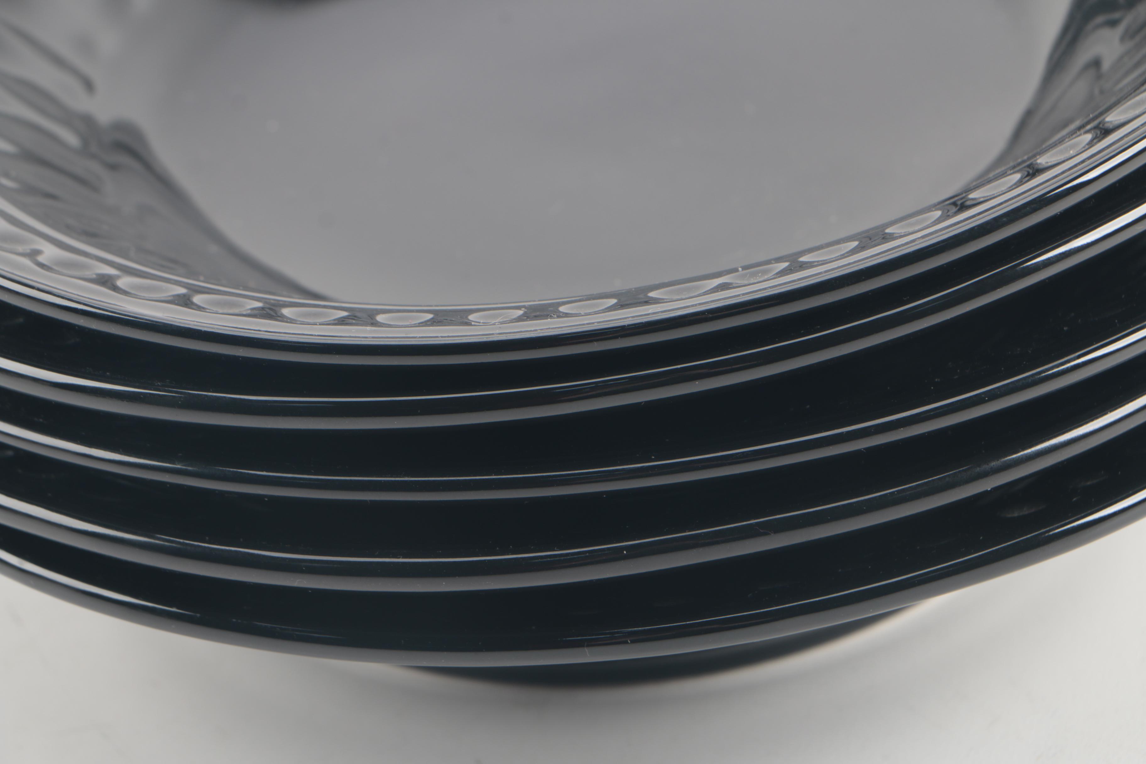 Frances Palmer Buffalo Pottery Glossy Black Ceramic Tableware