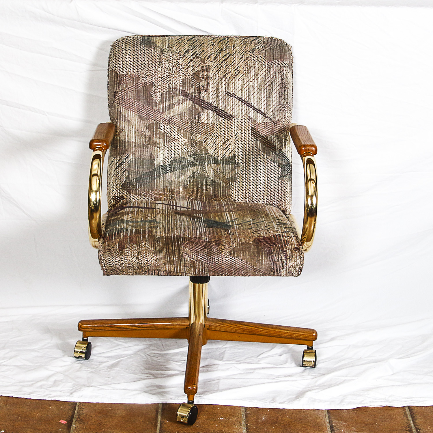 Vintage Glass and Metal Table with Armchairs