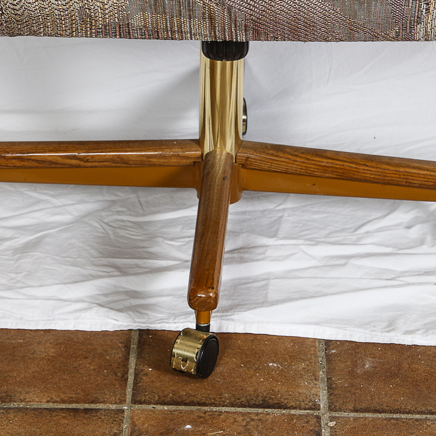 Vintage Glass and Metal Table with Armchairs