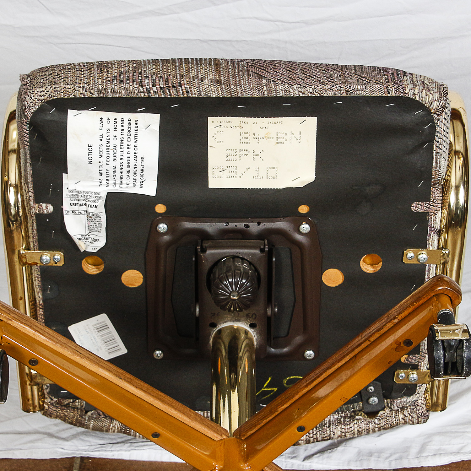 Vintage Glass and Metal Table with Armchairs
