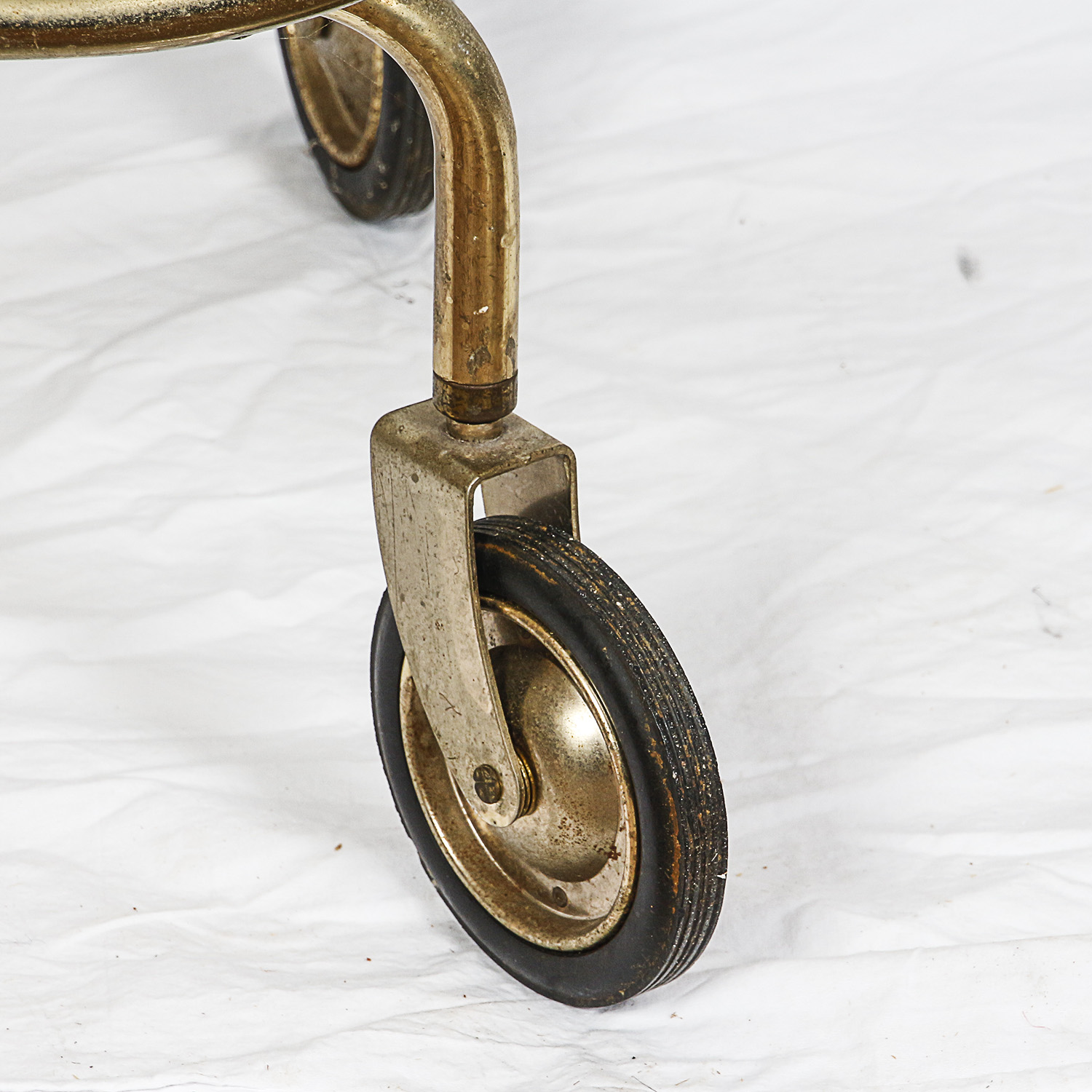 Mid-Century Glass and Metal Bar Cart