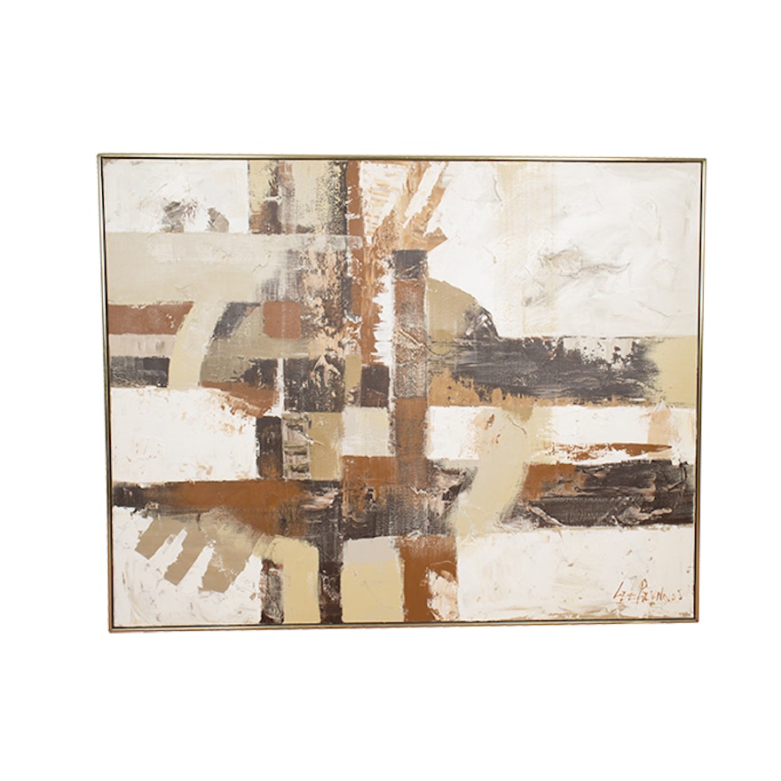 Lee Reynolds Burr Abstract Oil Painting