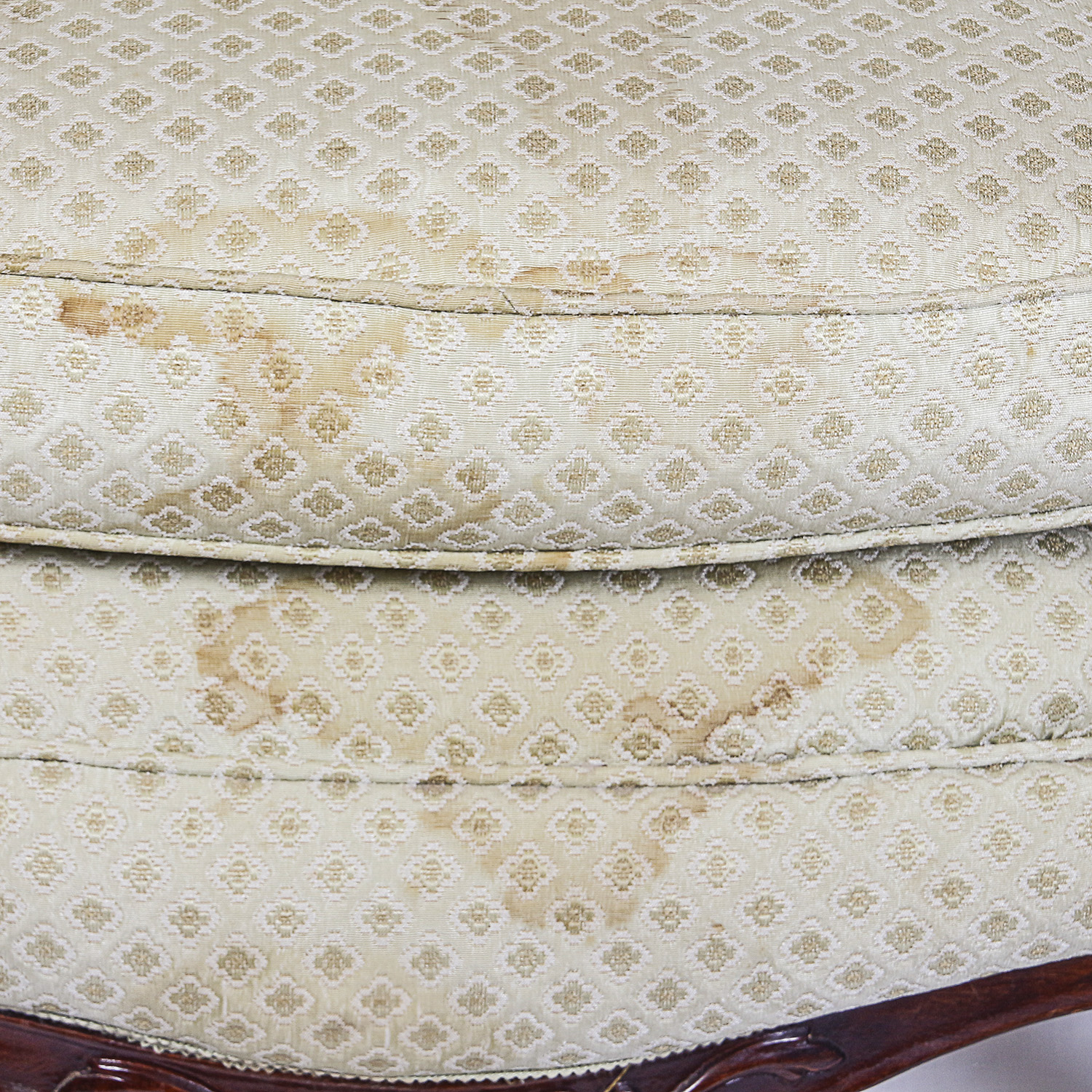 Vintage French Provincial Style Upholstered Wingback Chair