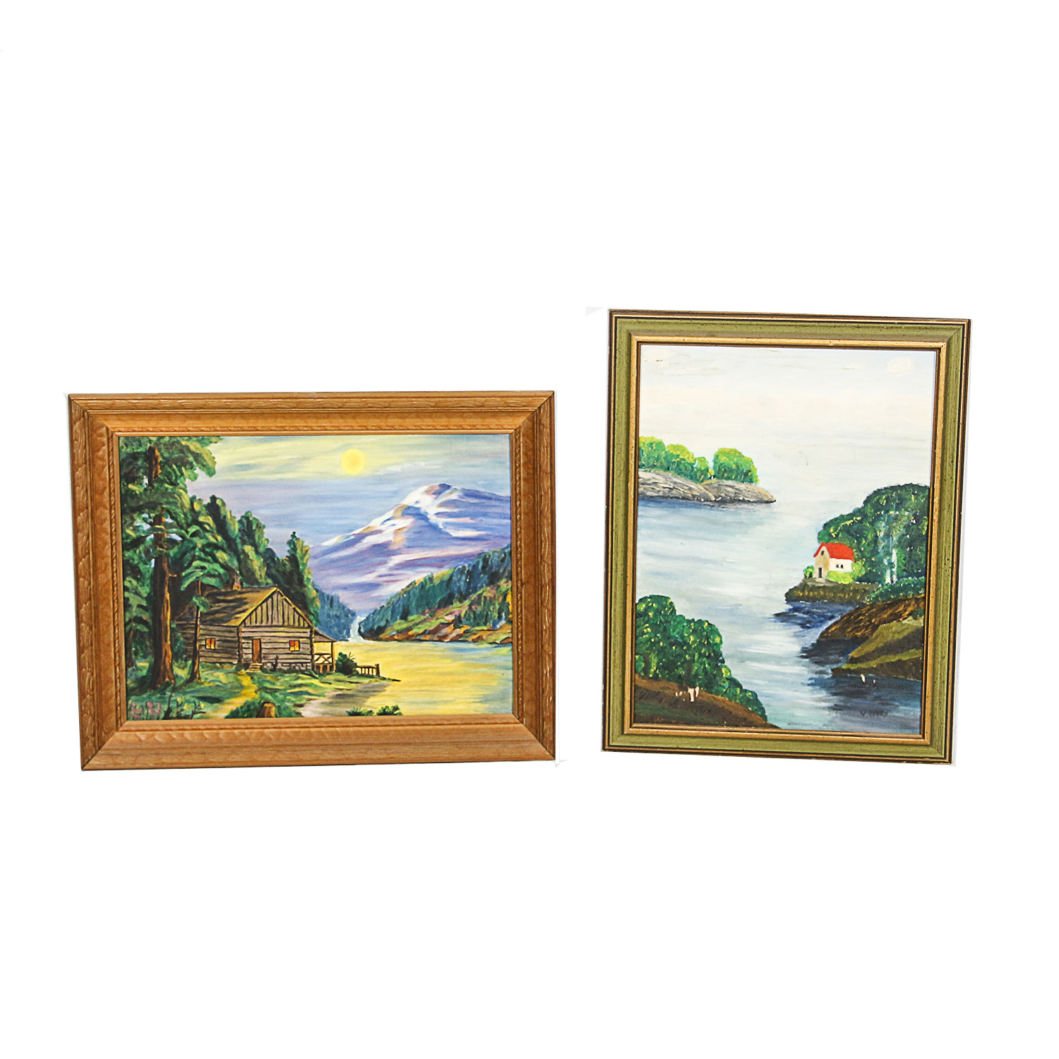 Naïve Acrylic Landscape Paintings