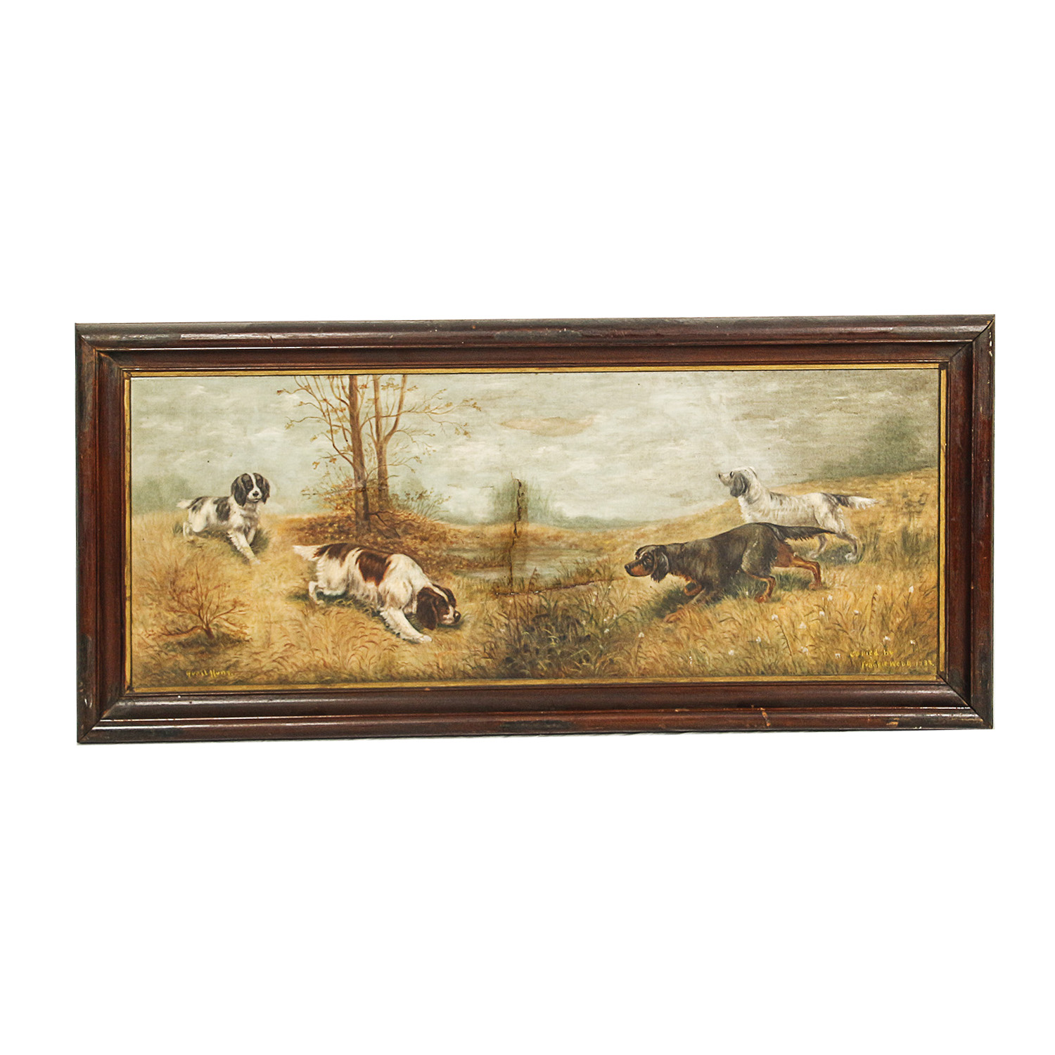 Frankie Web 1932 Copy Oil Painting "Quail Hunt"