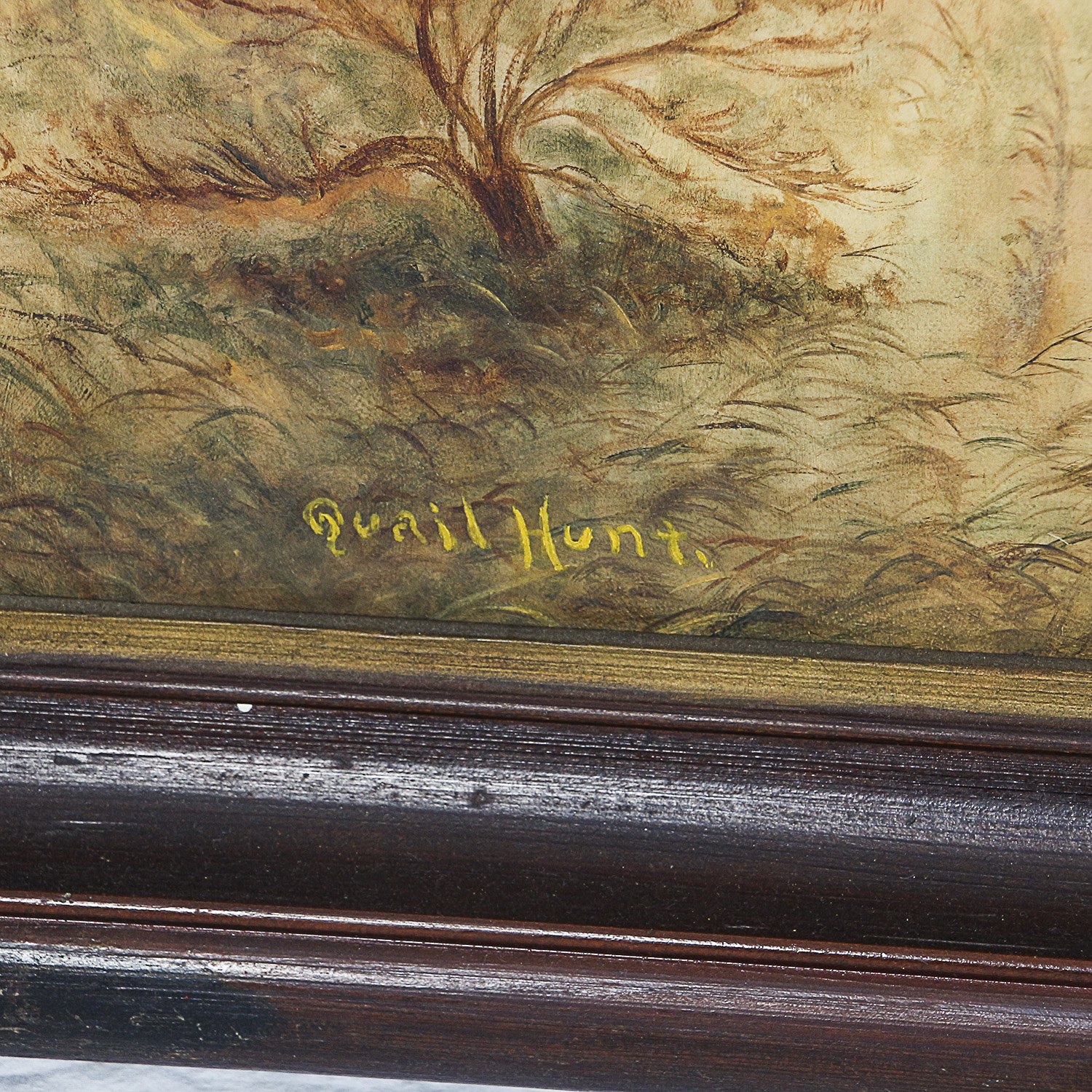 Frankie Web 1932 Copy Oil Painting "Quail Hunt"