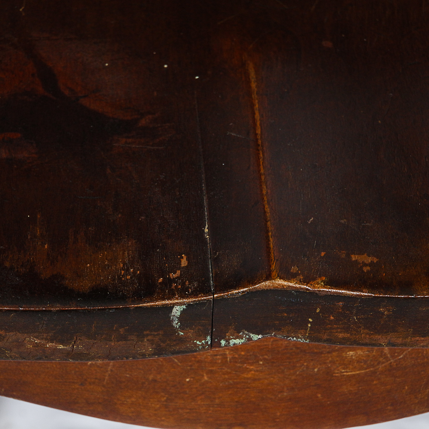 Antique Mahogany Rocking Chair with Marquetry Inlay