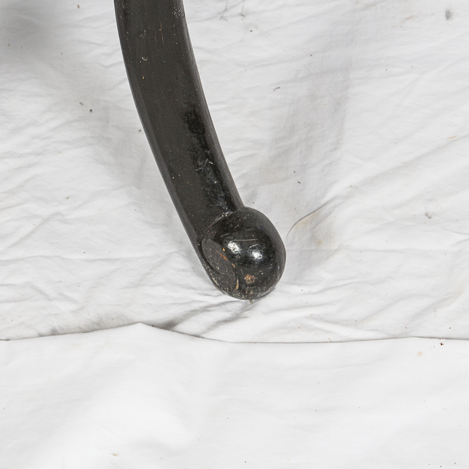 Vintage Neoclassical Style Plant Stand with Hand-Painted Top Surface