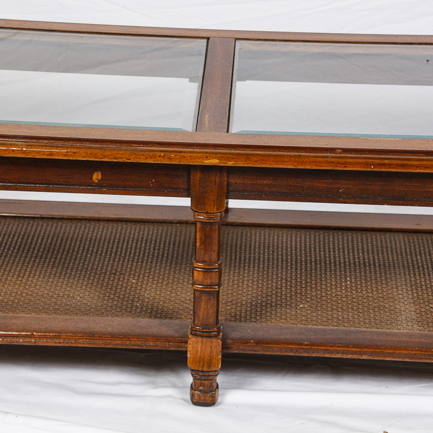 Vintage Glass Top Coffee Table