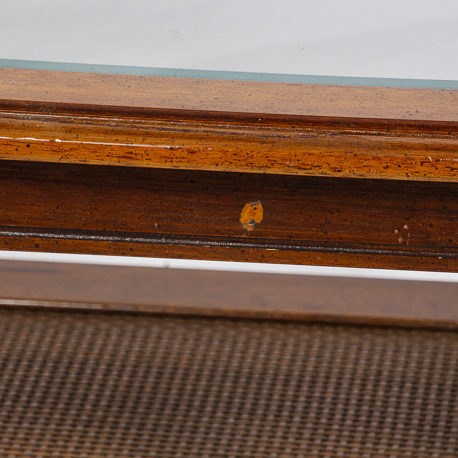 Vintage Glass Top Coffee Table