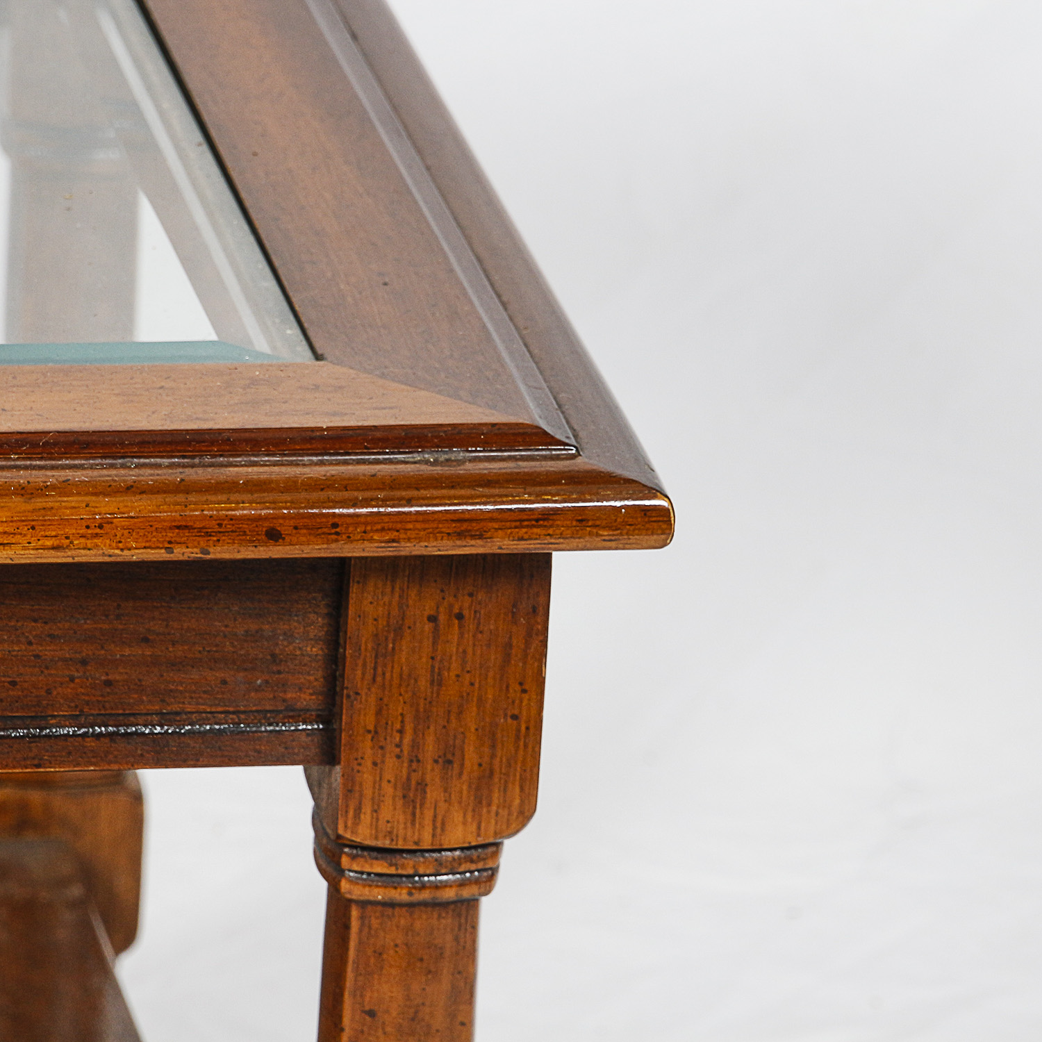 Vintage Glass Top Coffee Table