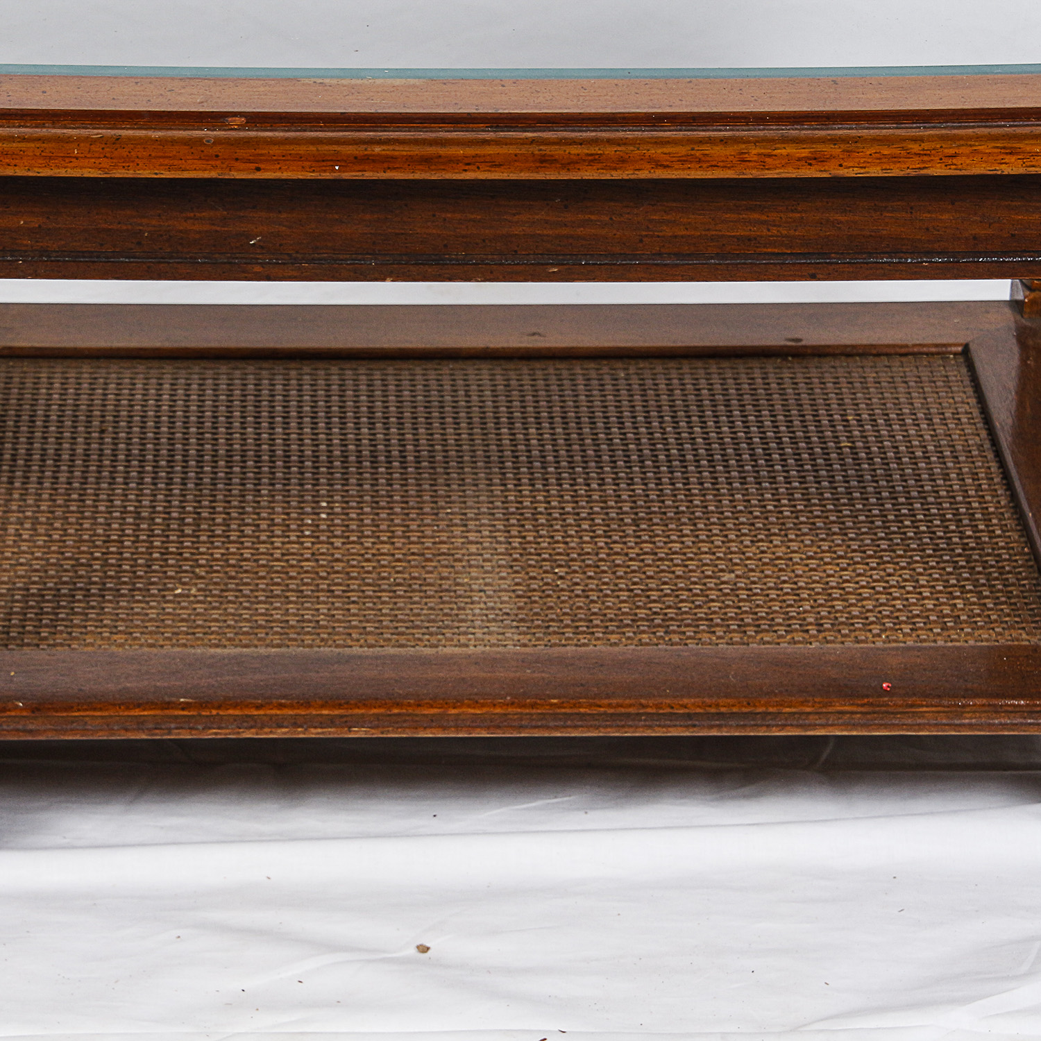 Vintage Glass Top Coffee Table