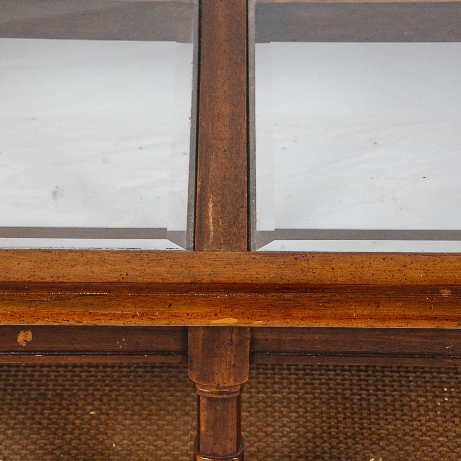 Vintage Glass Top Coffee Table