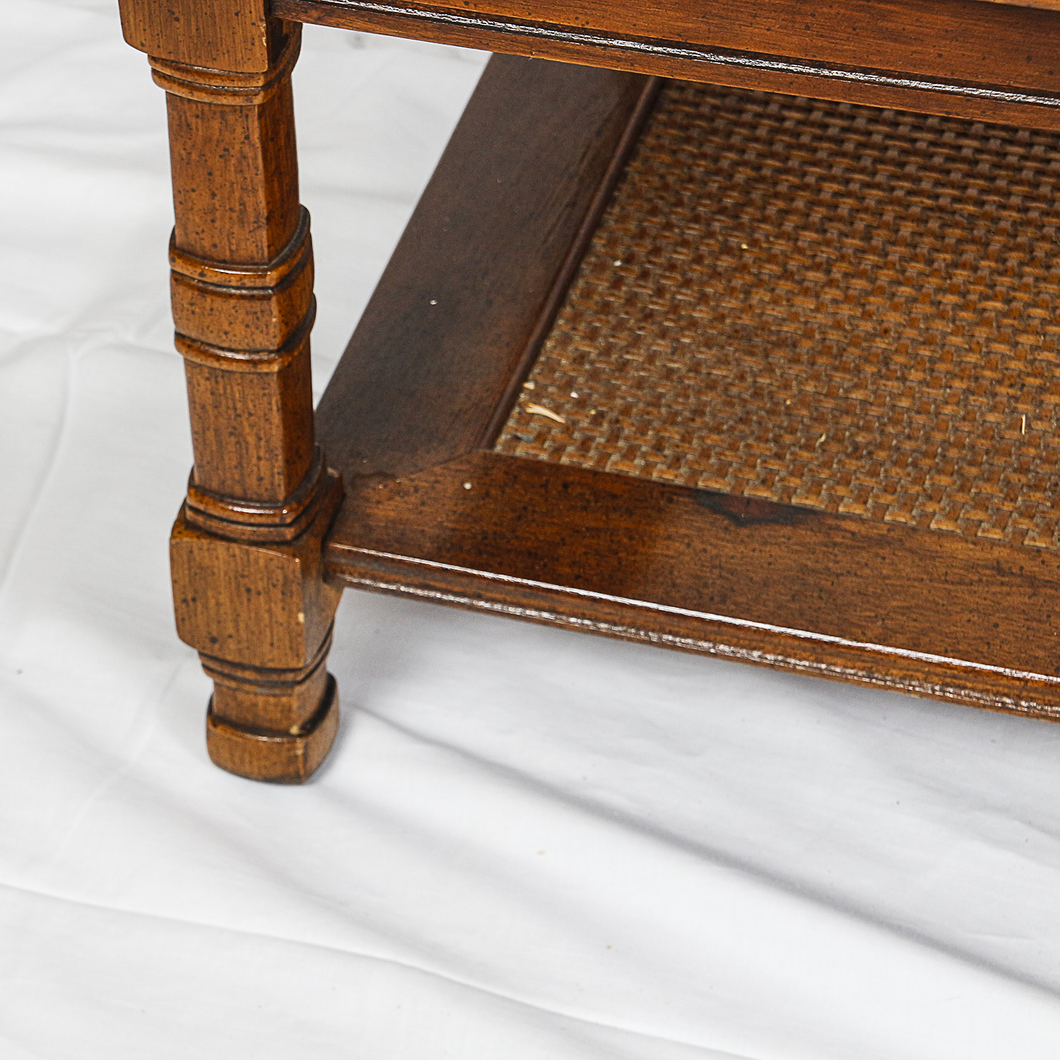 Vintage Glass Top Coffee Table