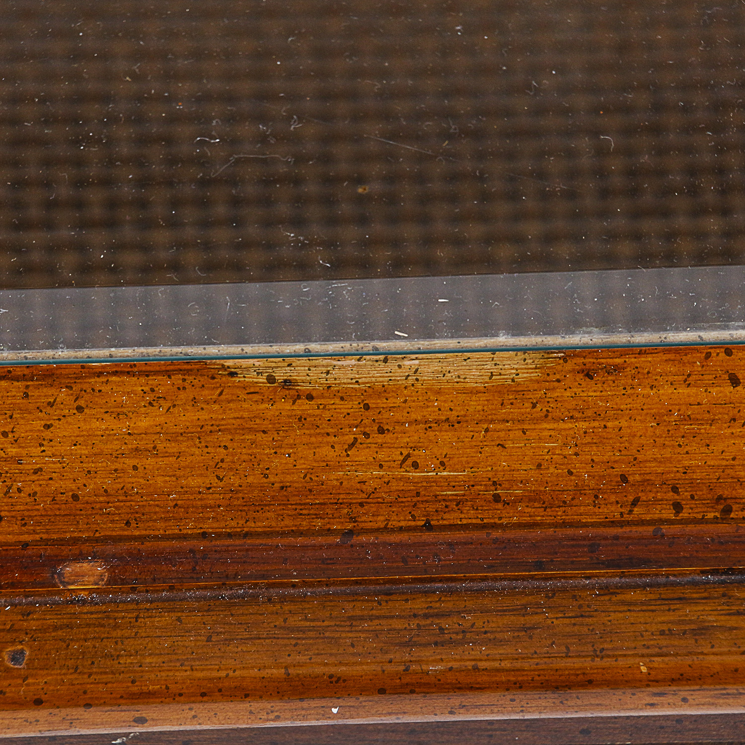 Vintage Glass Top Coffee Table