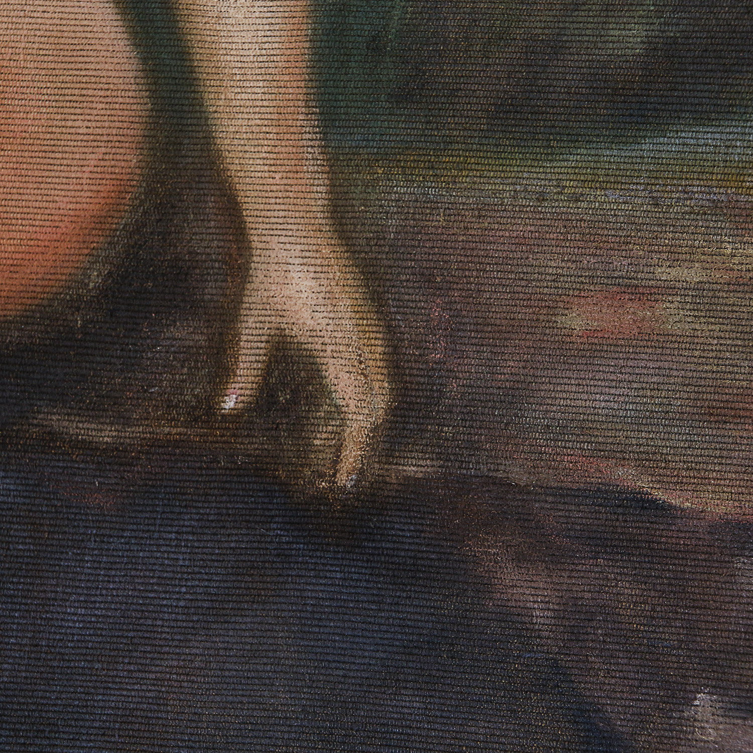 Large Oil Painting on Canvas of Nude Figure in Landscape