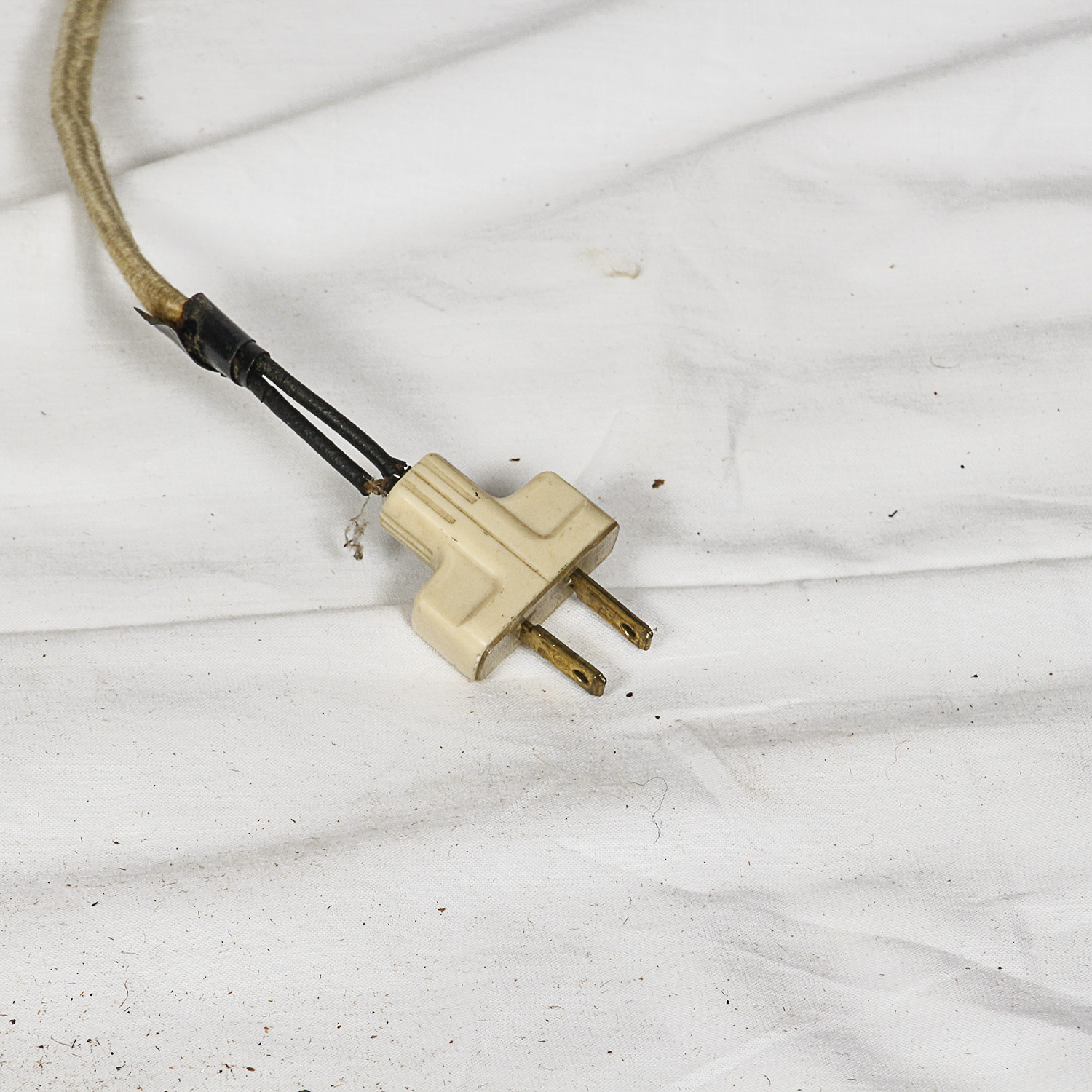 Art Deco Style Metal and Stone Floor Lamp