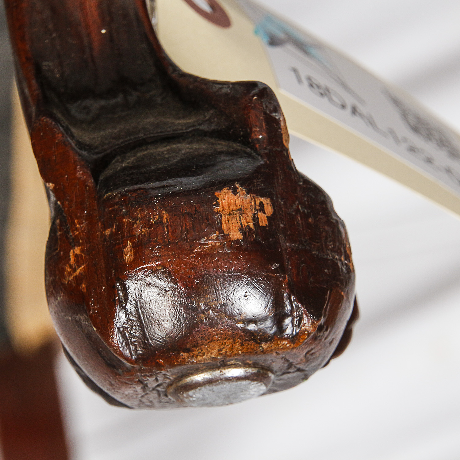 Vintage Chippendale Style Upholstered Wingback Armchair