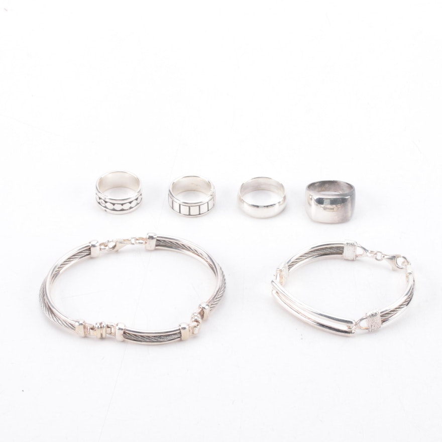 Sterling Silver Ring and Bracelet Selection