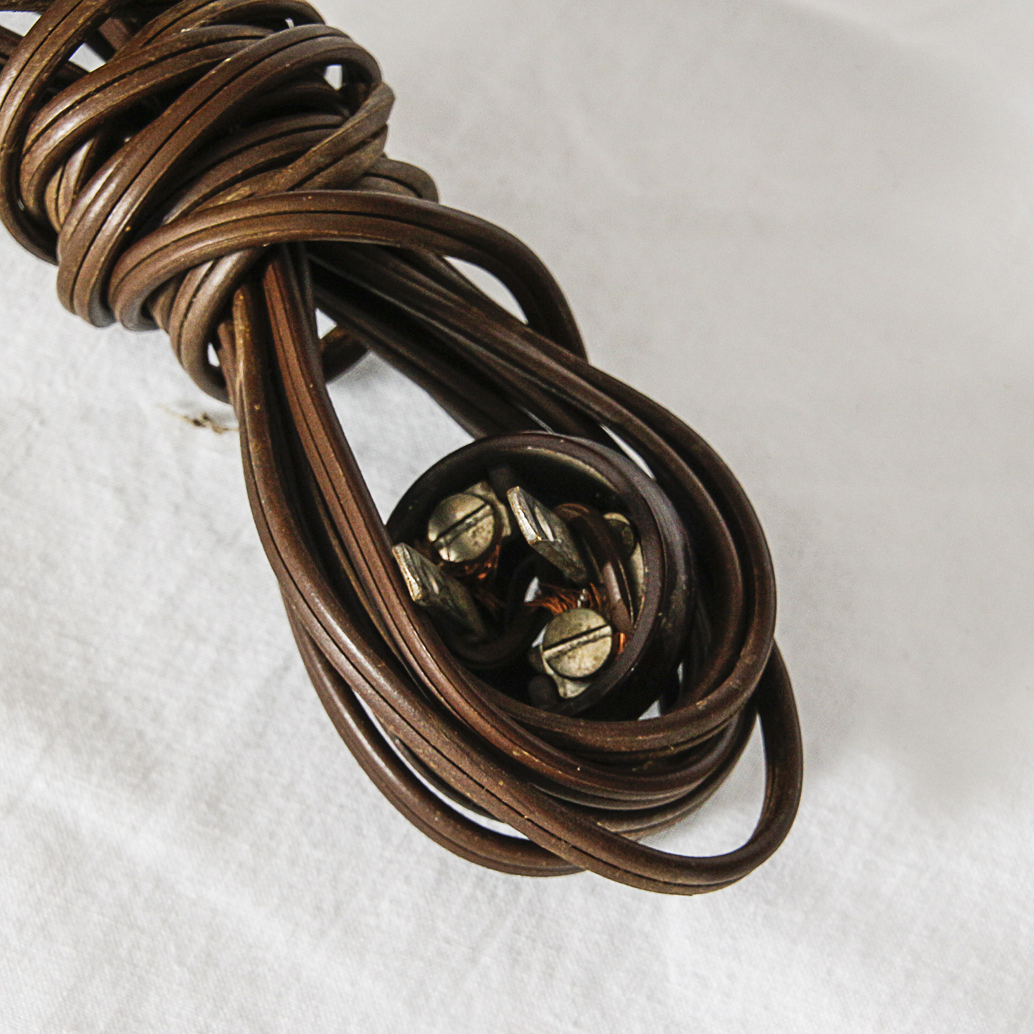 Early 20th Century B & H Style Art Nouveau Slag Glass and Metal Table Lamp