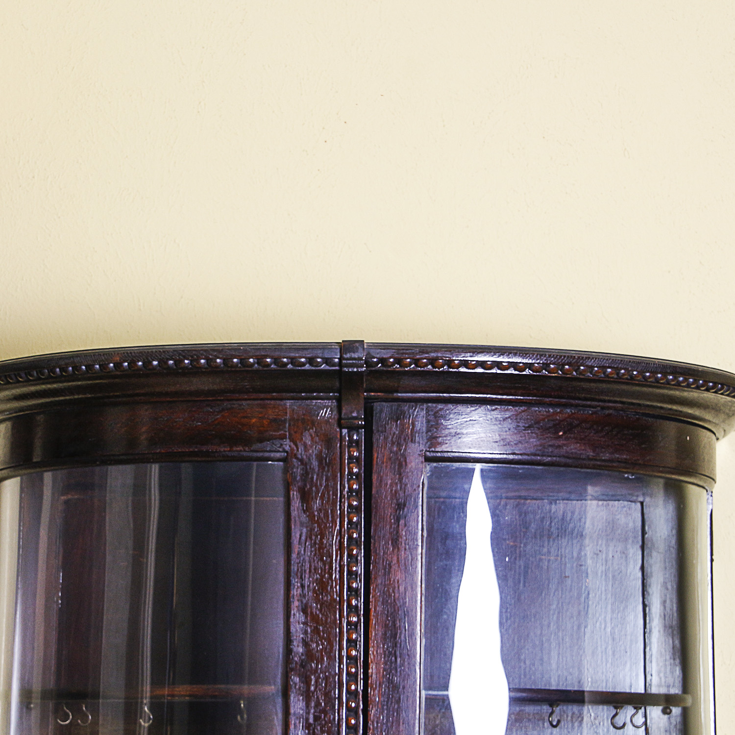 Antique Demilune Curio Cabinet