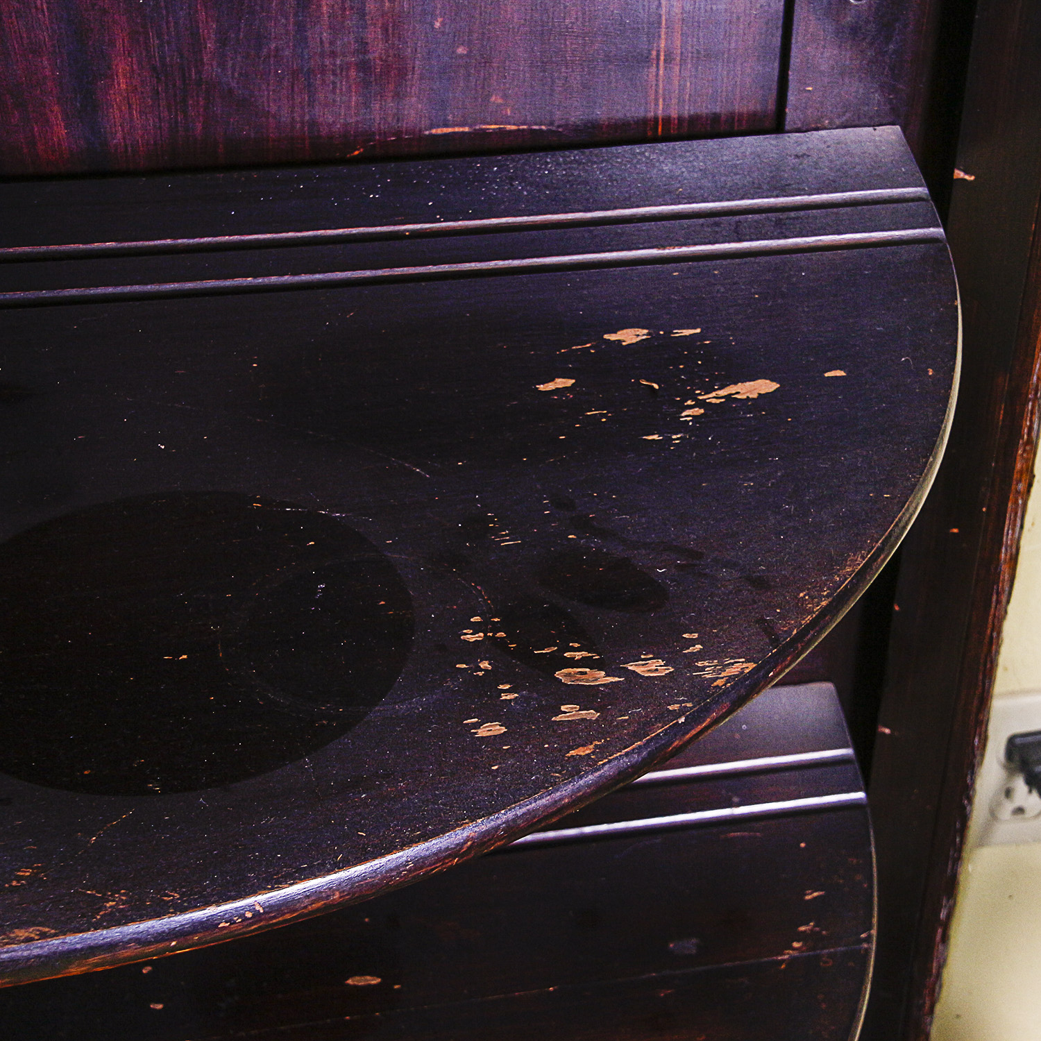 Antique Demilune Curio Cabinet