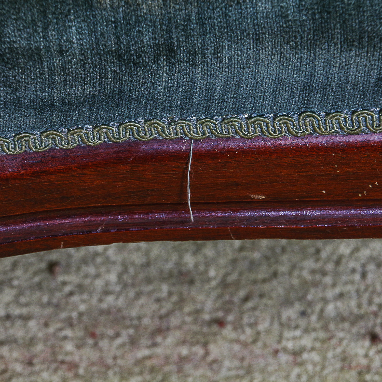 Vintage Victorian Style Upholstered Settee