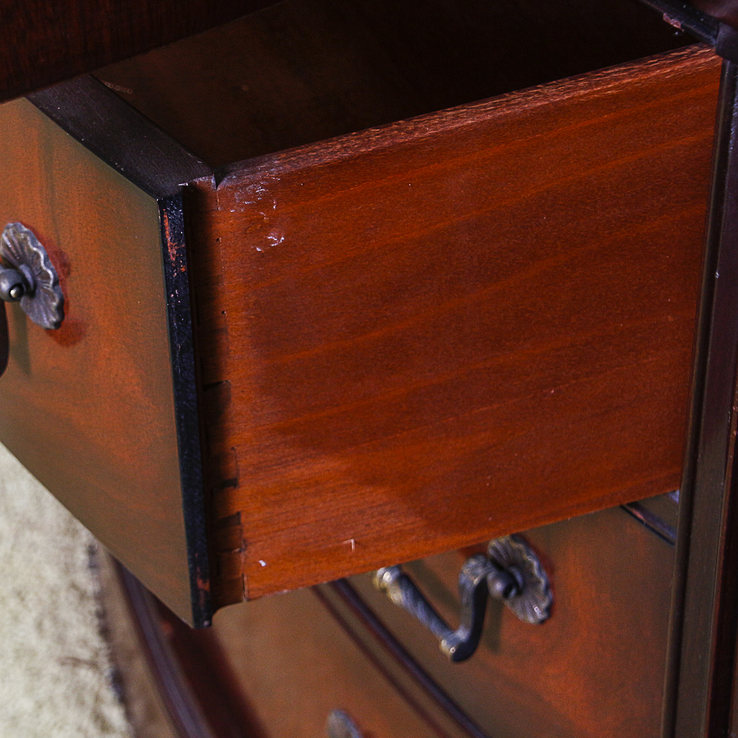 Vintage Georgian Style Mahogany China Cabinet