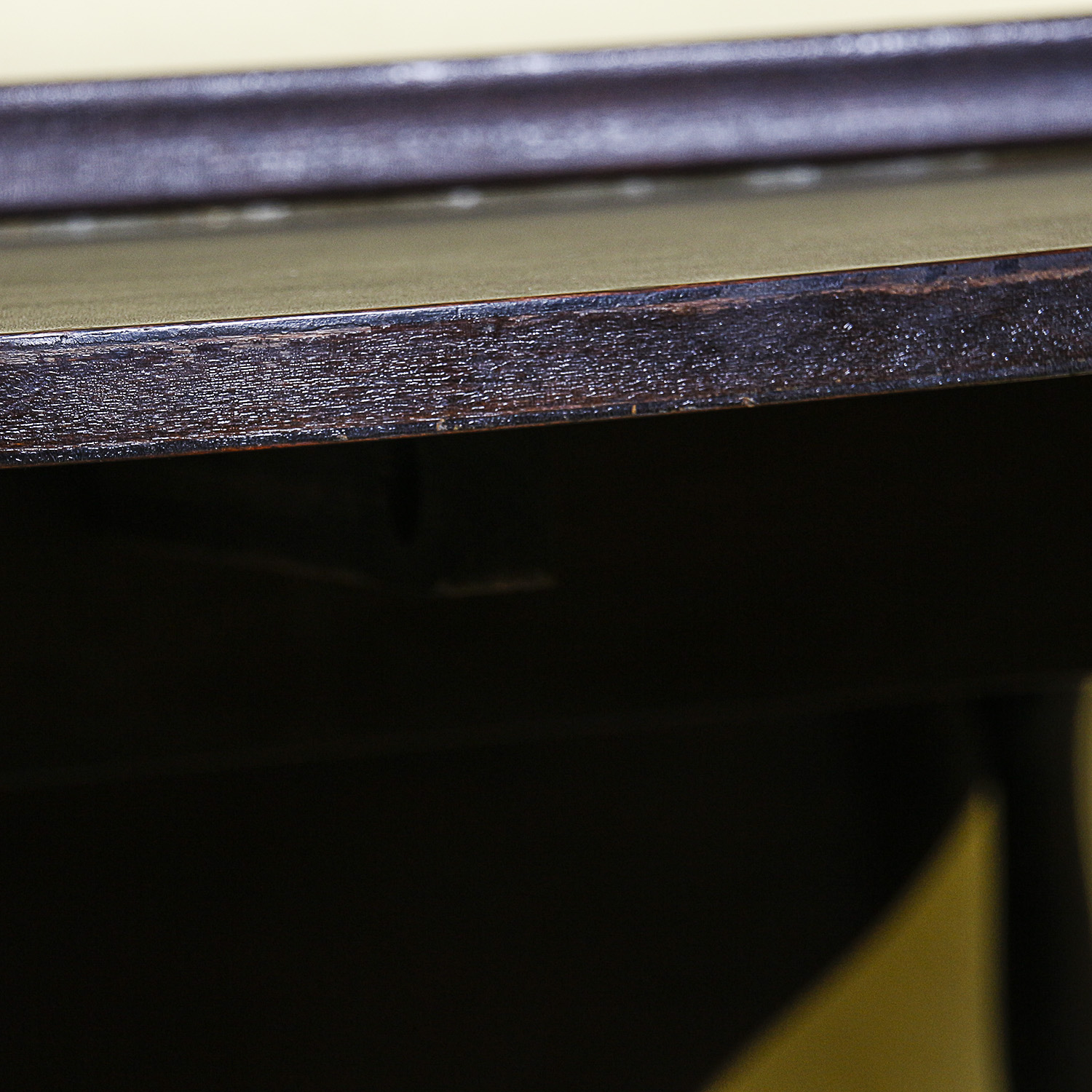 Dark Wooden Tea Cart with Removable Glass Tray