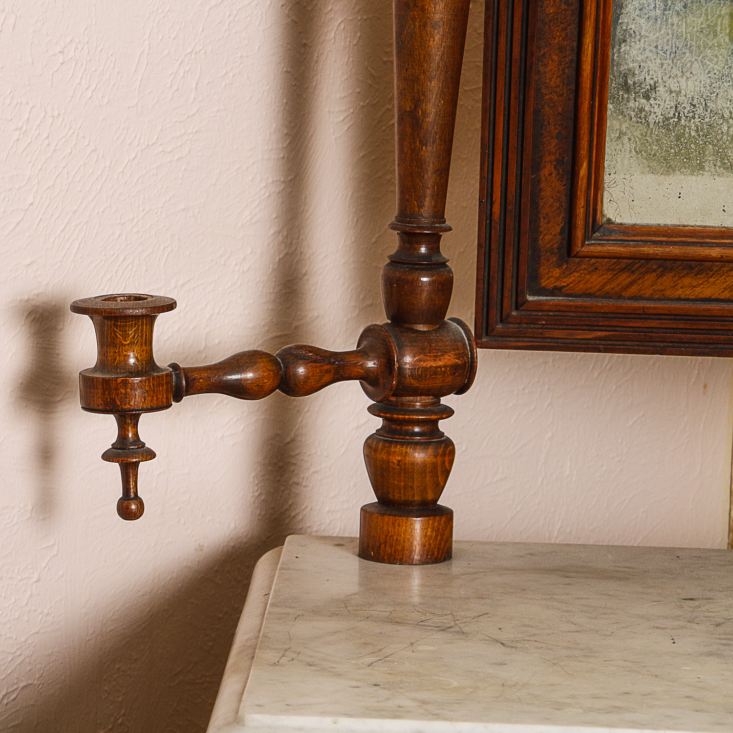 Antique Victorian Marble Top Washstand with Mirror