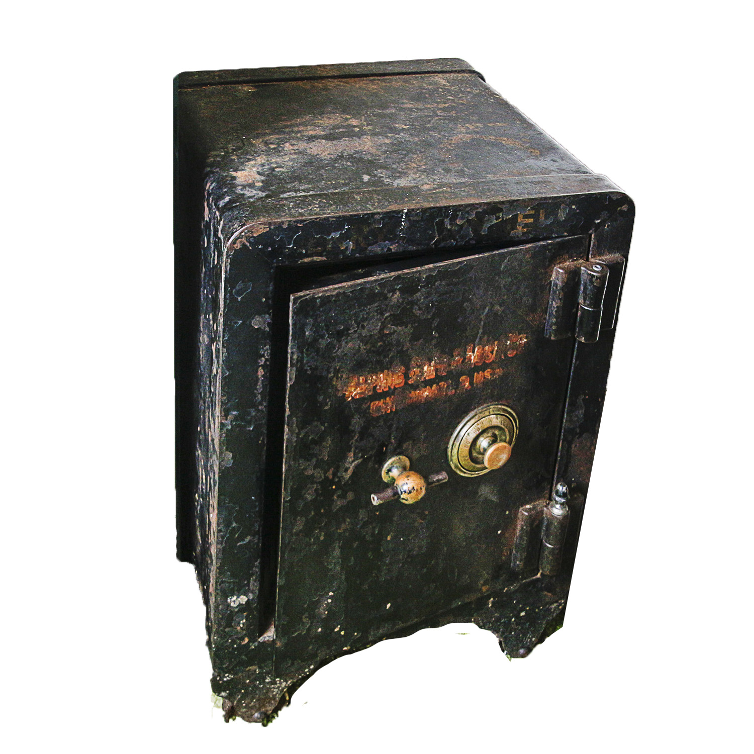 Antique Alpine Safe & Lock Co. Cast Iron Floor Safe
