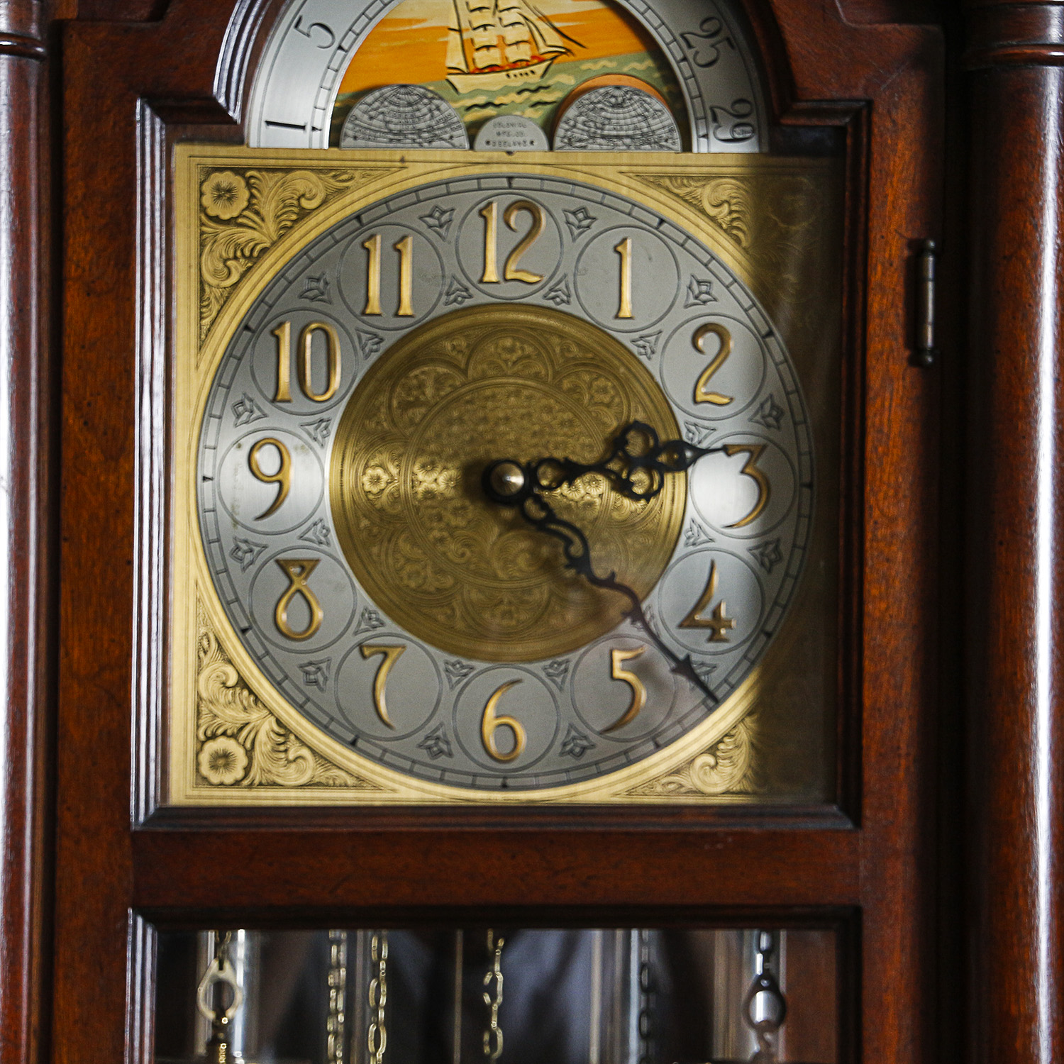 Chippendale Style Grandfather Clock by Colonial Manufacturing Co.