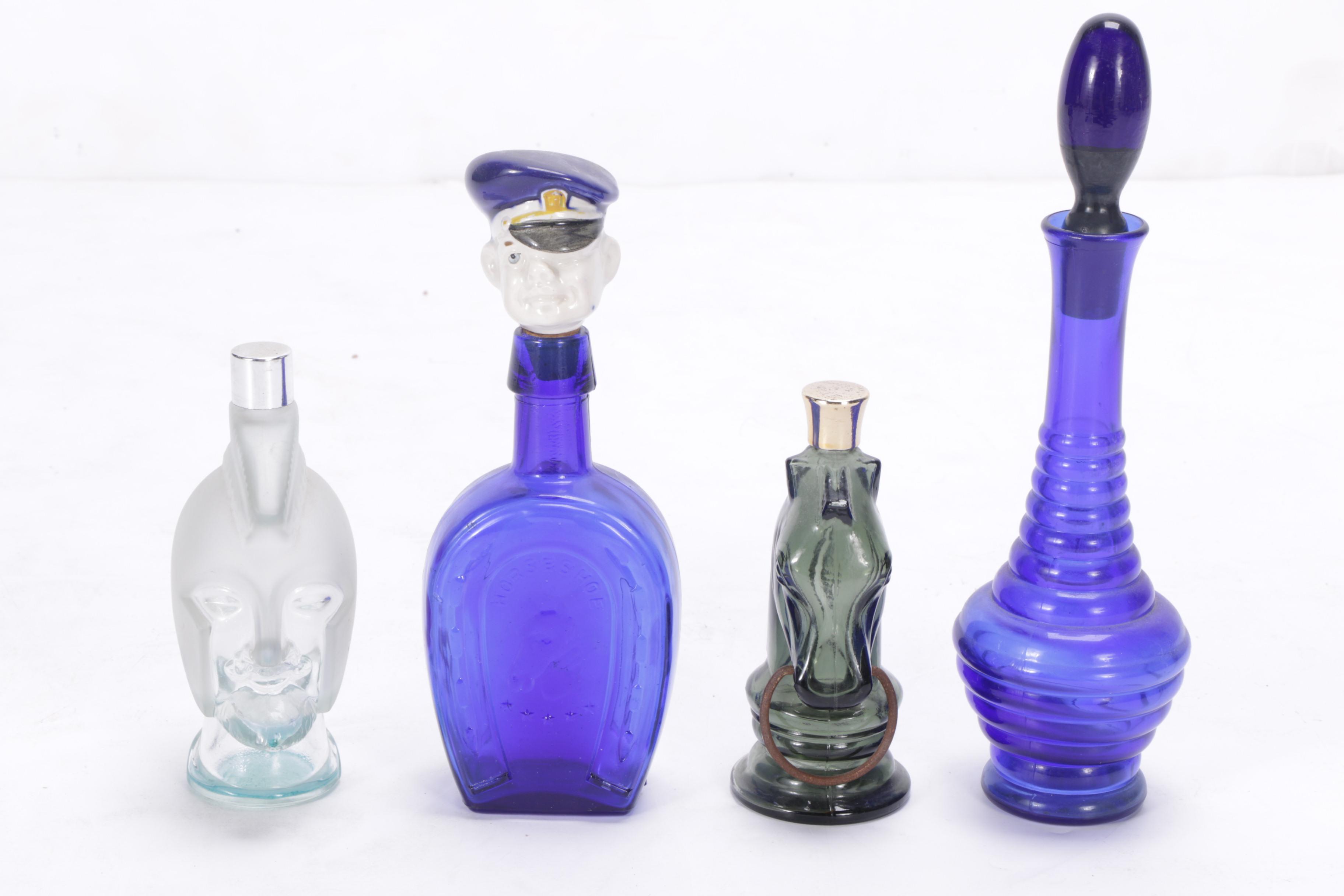 Glass Liquor Decanters Including Vintage Jim Beam "Prince Baltasar Carlos"