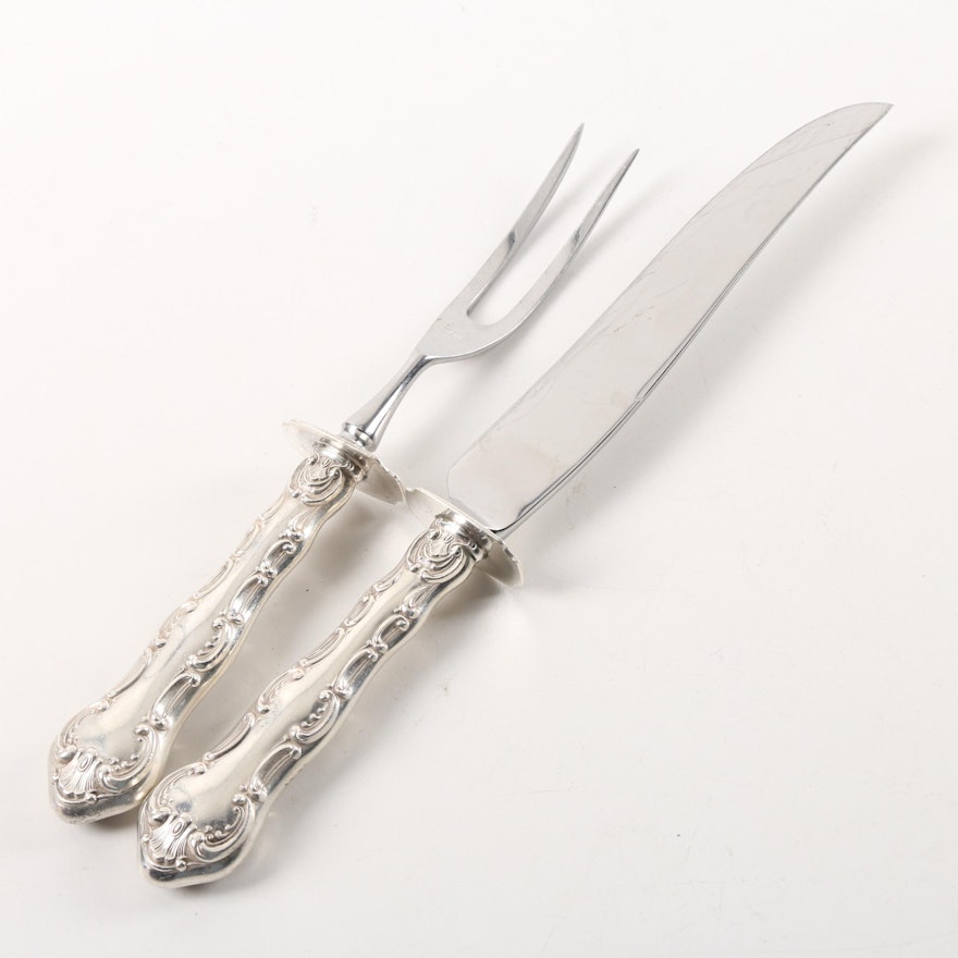 Silver Plate and Stainless Steel Carving Set