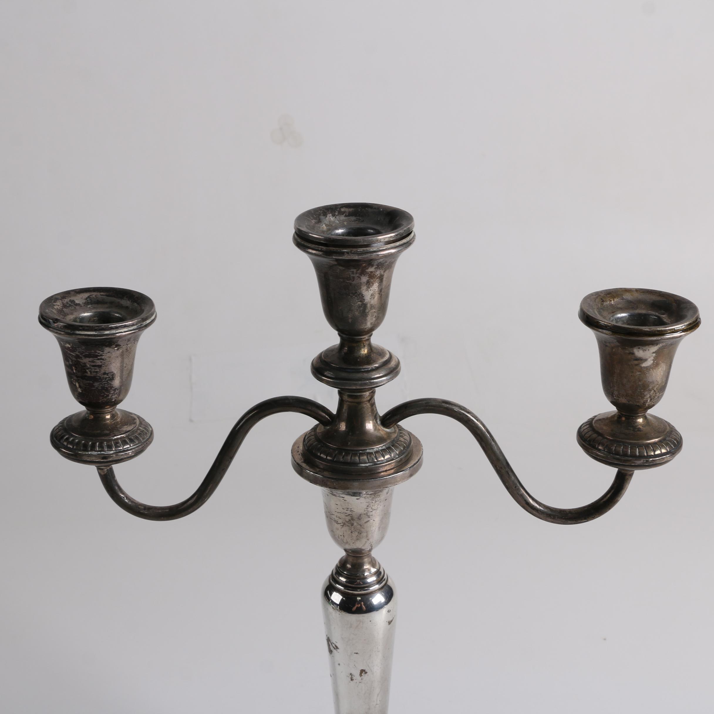 Revere Silversmiths Weighted Sterling Candelabra with Candelabra Tops