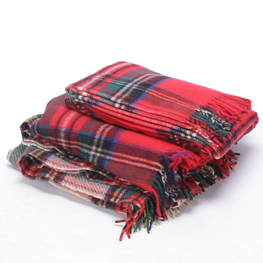 Connemara and Kayso Tartan Plaid Wool Throw Blankets