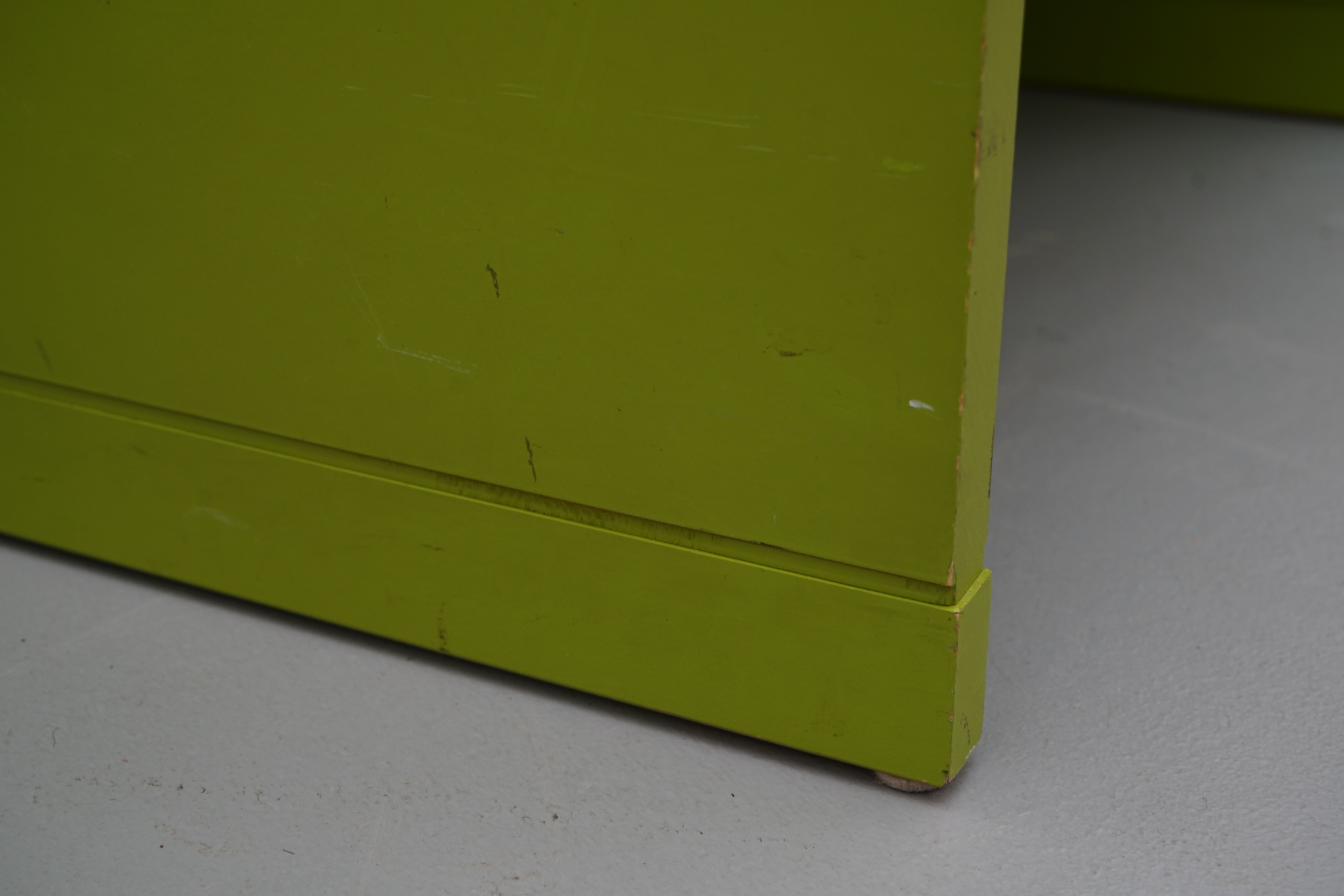 Vintage Painted Telephone Booth Motif Chair with Ottoman