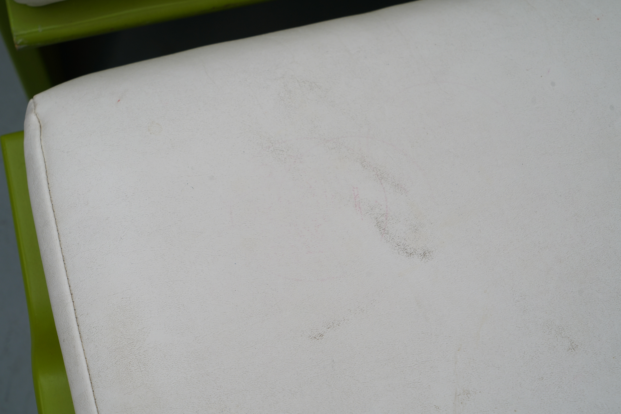 Vintage Painted Telephone Booth Motif Chair with Ottoman