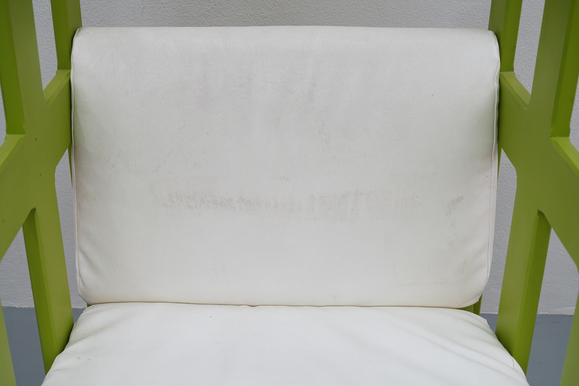 Vintage Painted Telephone Booth Motif Chair with Ottoman