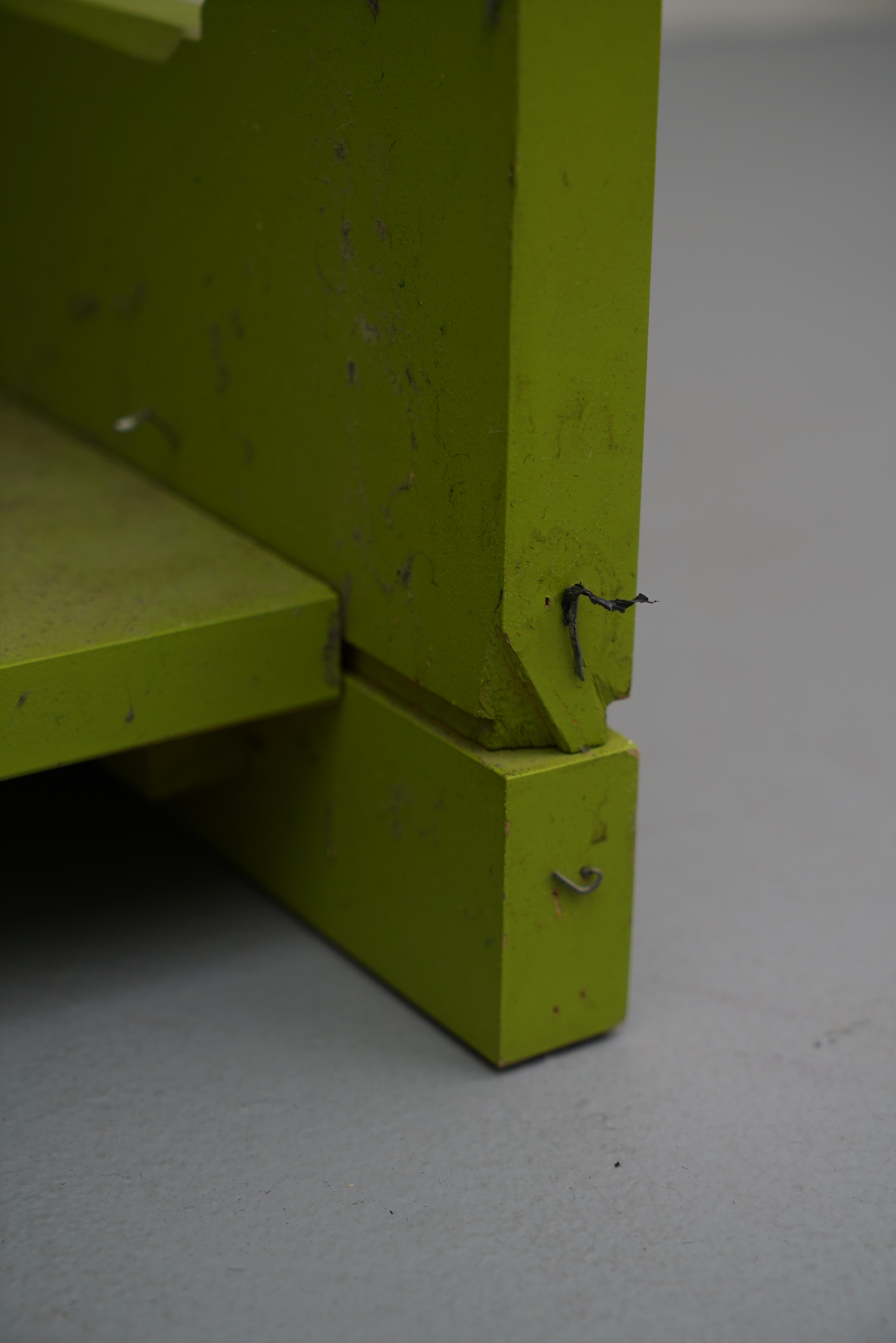 Vintage Painted Telephone Booth Motif Chair with Ottoman