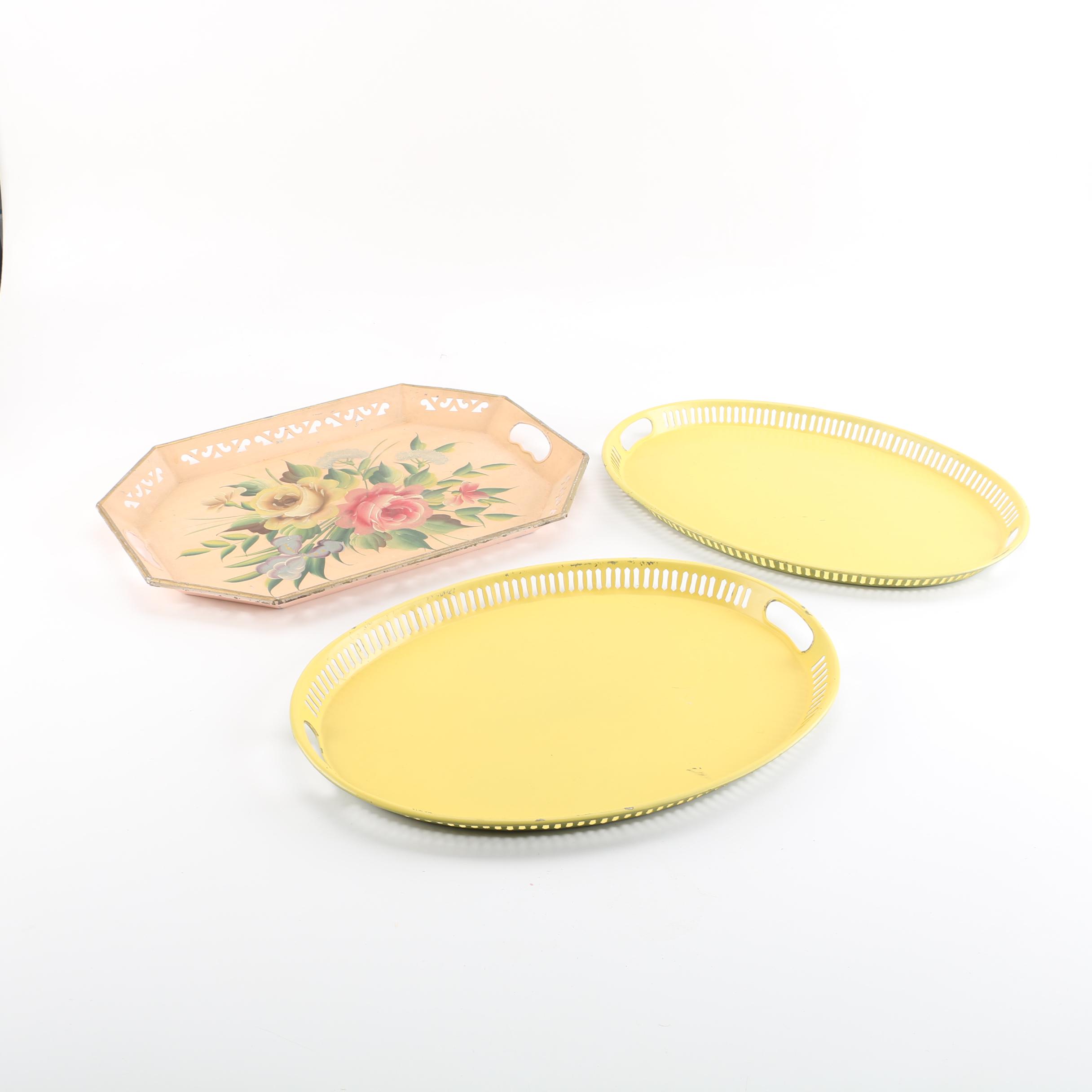 Tole Painted Metal Trays