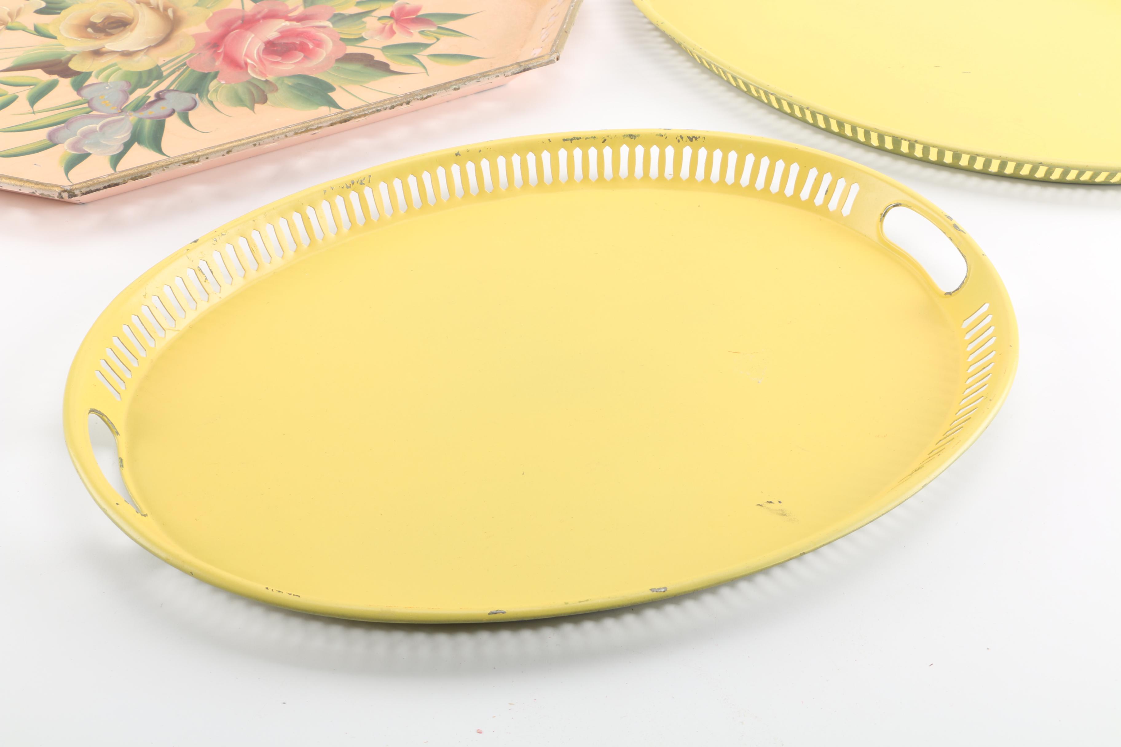 Tole Painted Metal Trays