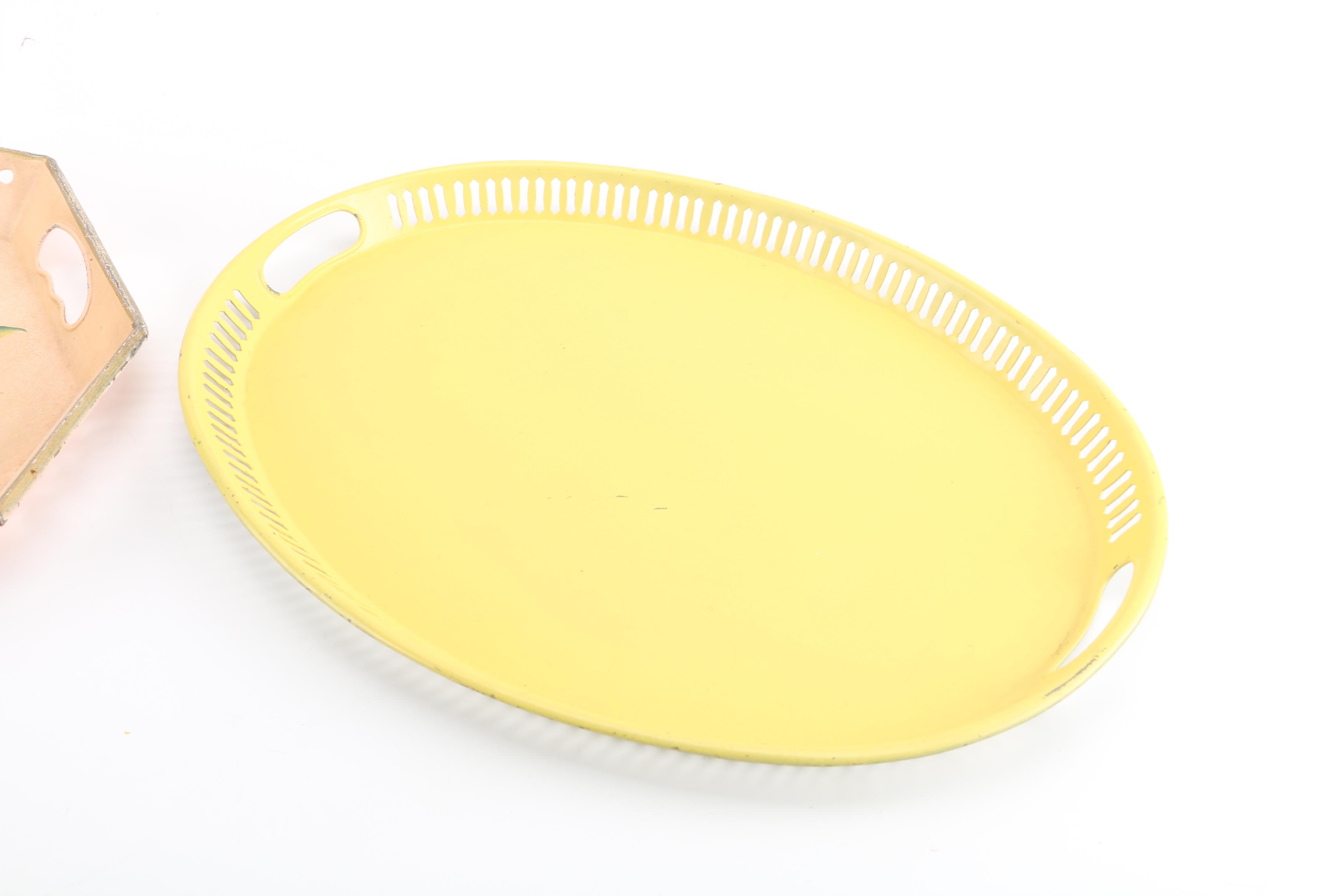 Tole Painted Metal Trays