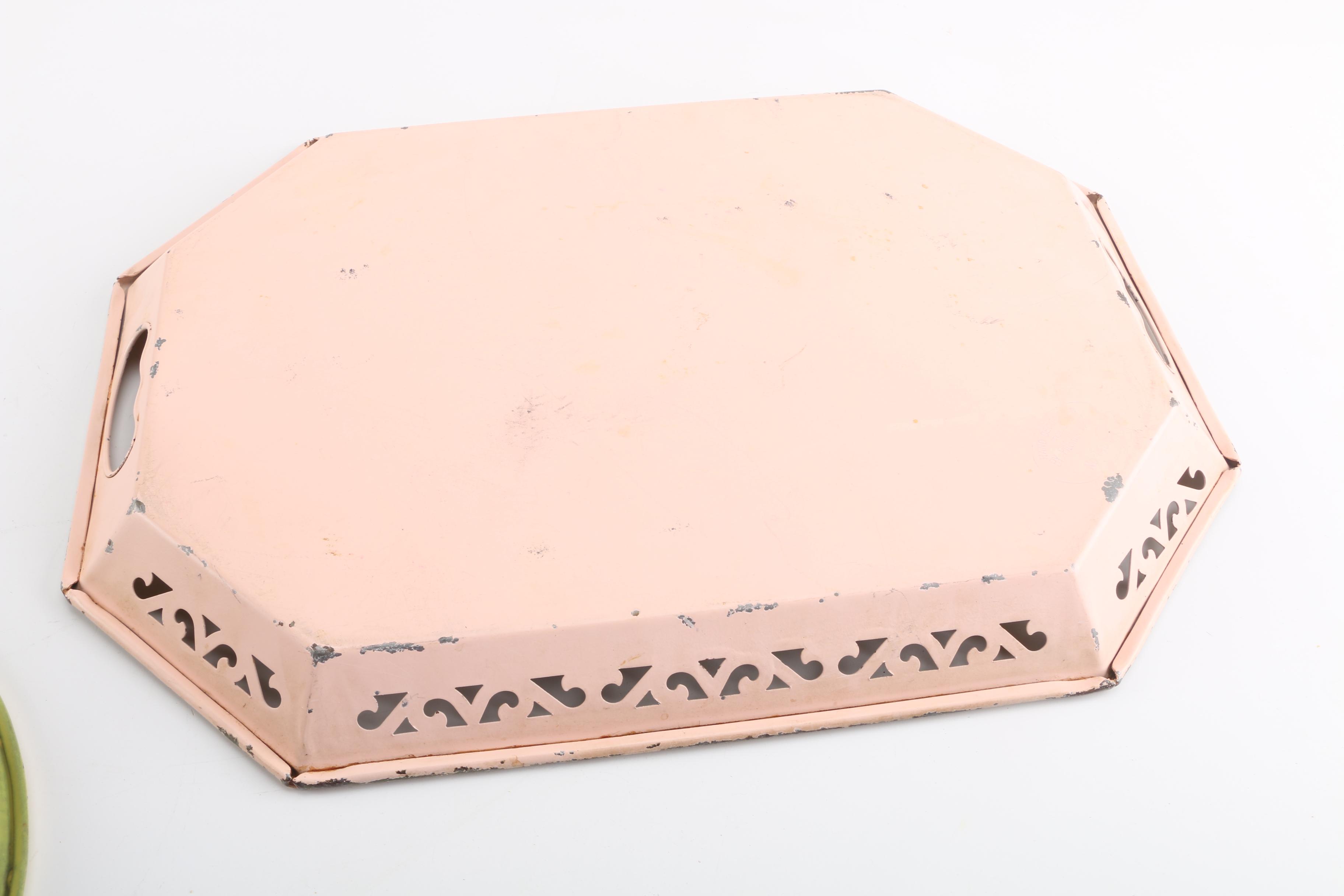 Tole Painted Metal Trays