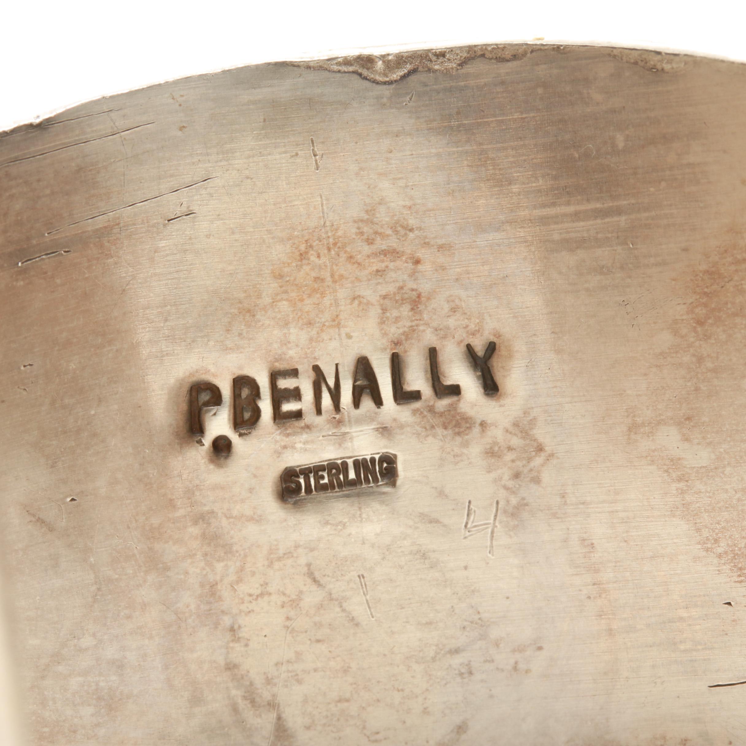 P. Benally Navajo Diné Sterling Silver Shadowbox Coral Cuff Bracelet