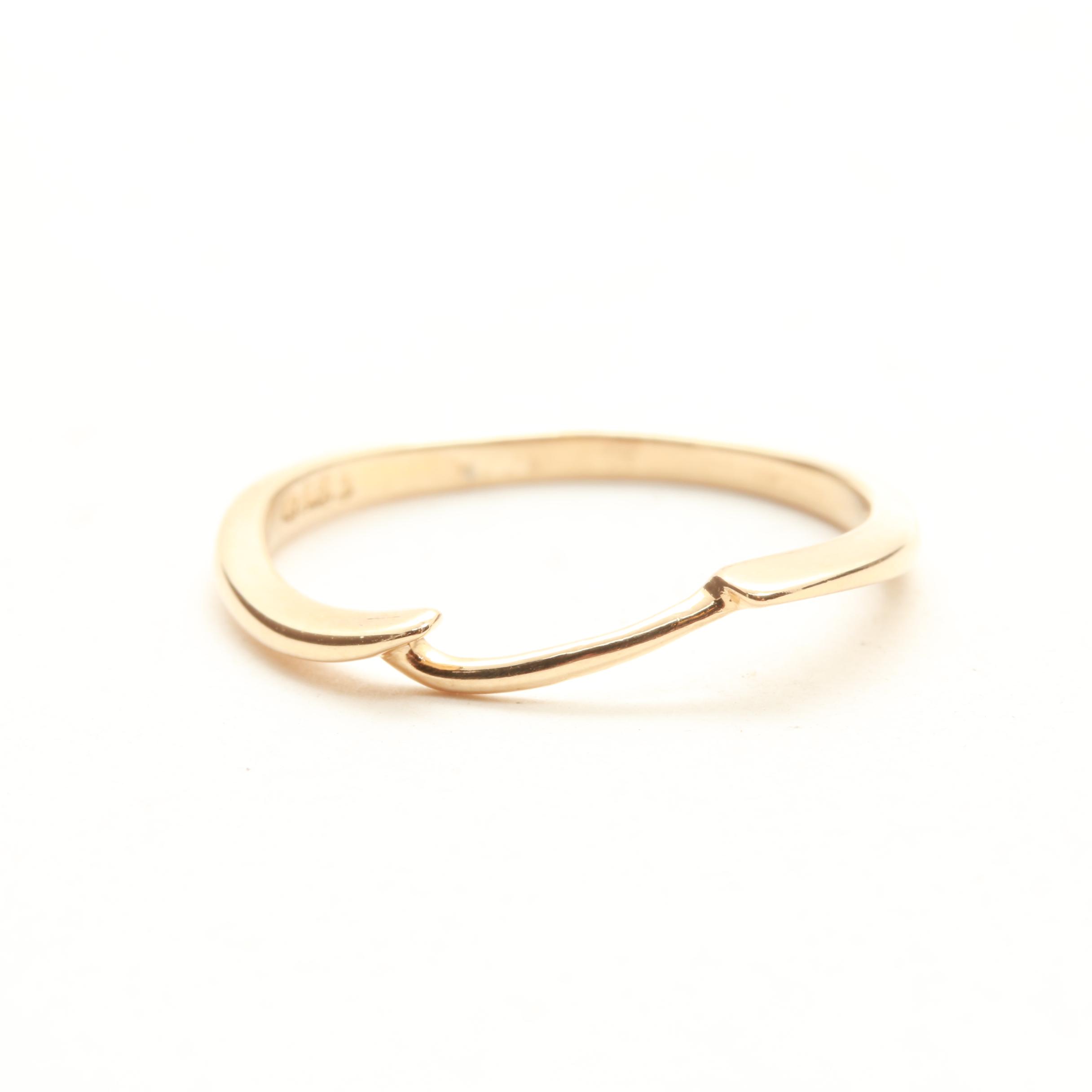 14K Yellow Gold Ring Guard