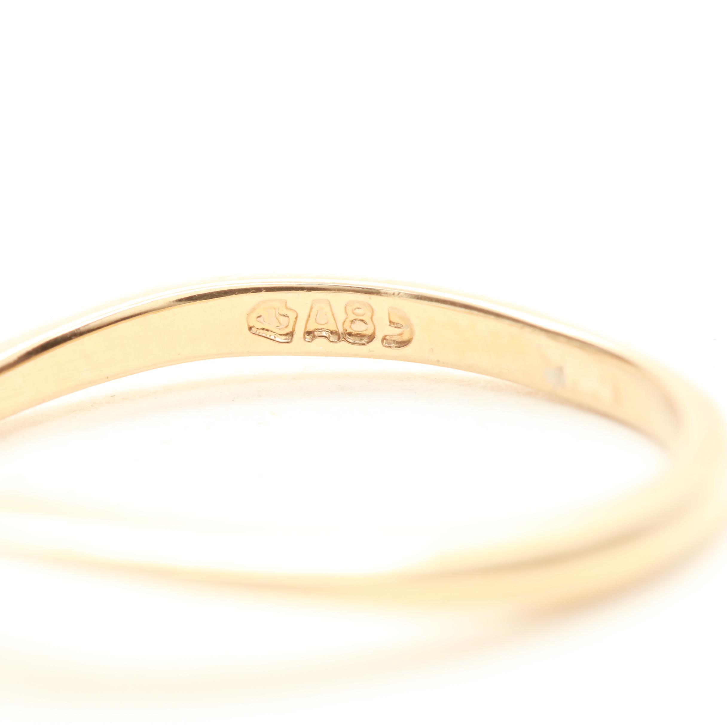 14K Yellow Gold Ring Guard
