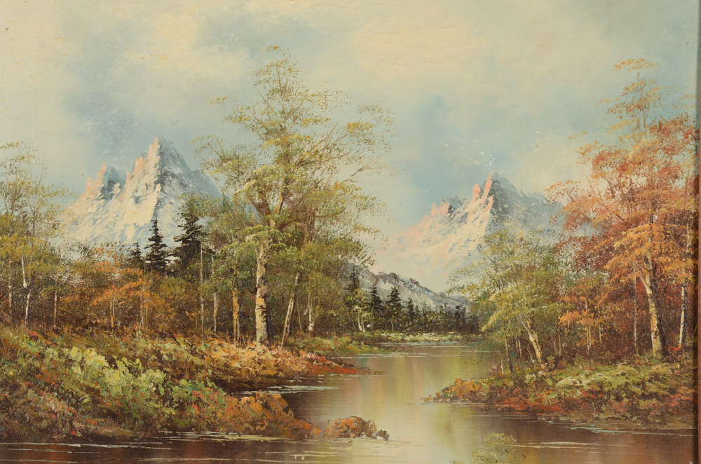 K. Beiber Vintage Oil Painting on Canvas