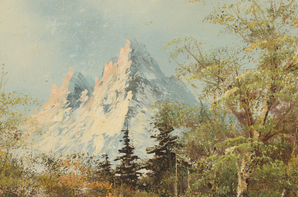 K. Beiber Vintage Oil Painting on Canvas