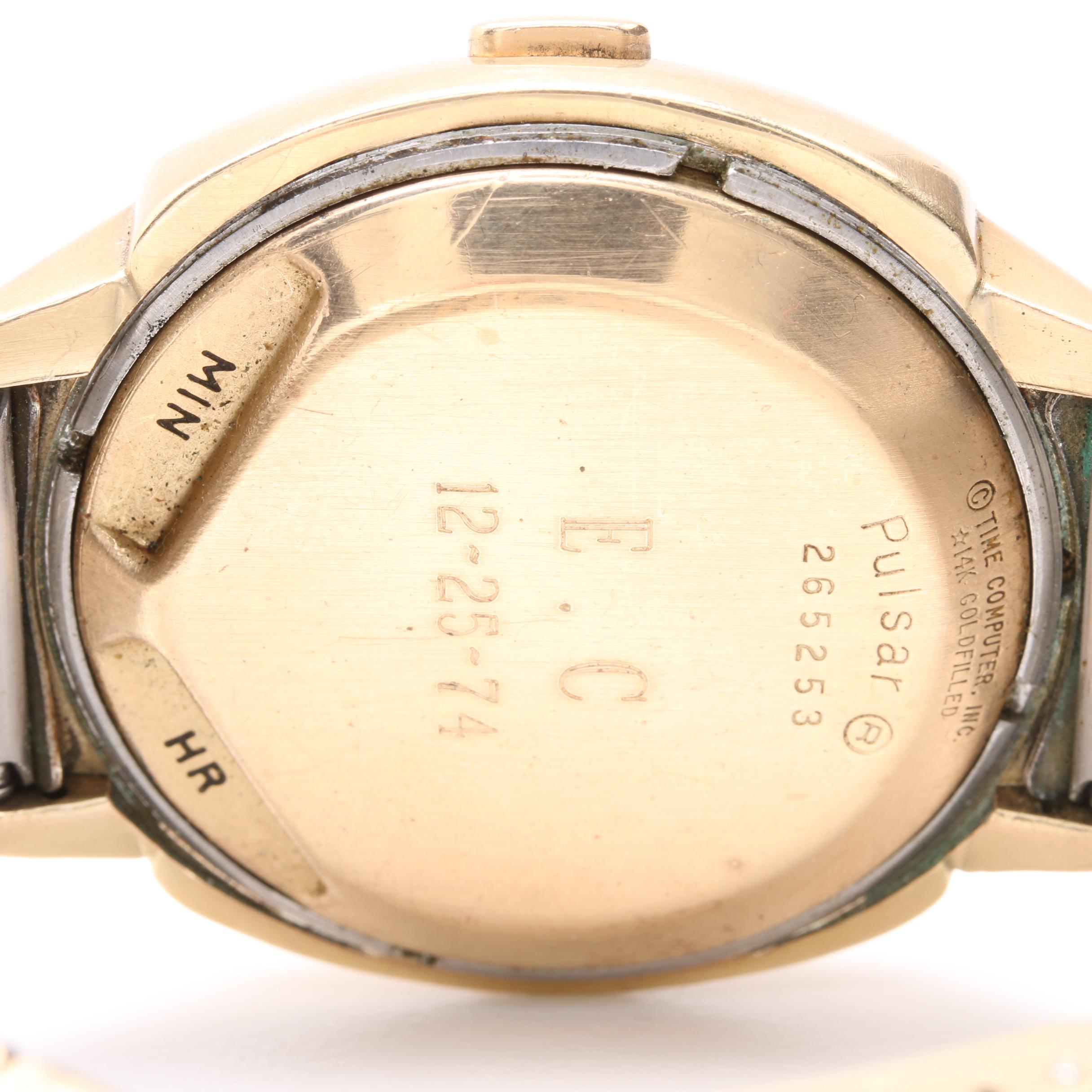 Pulsar Gold Tone L.E.D. Time Computer Watch Selection